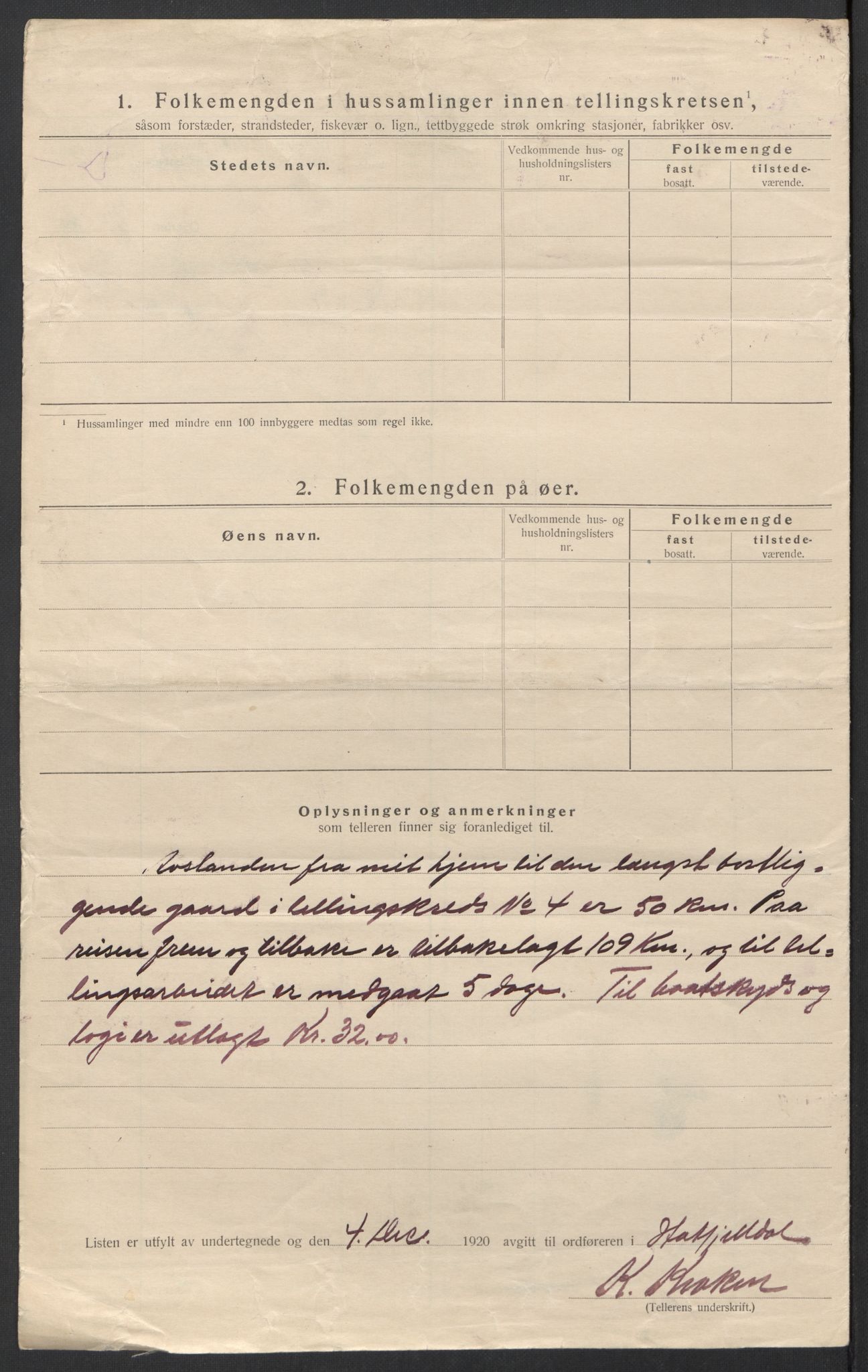 SAT, 1920 census for Hattfjelldal, 1920, p. 17