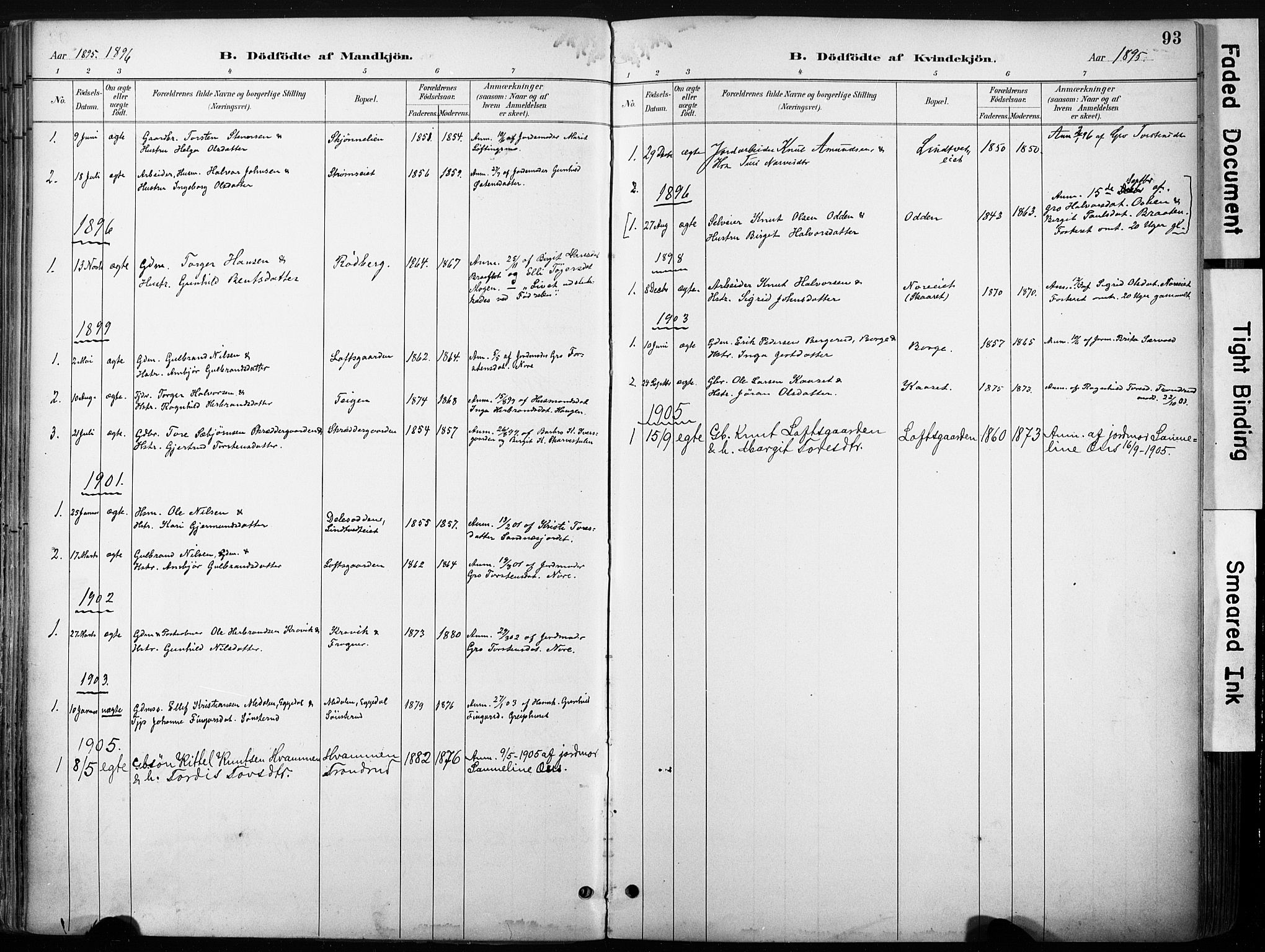 Nore kirkebøker, SAKO/A-238/F/Fb/L0002: Parish register (official) no. II 2, 1886-1906, p. 93