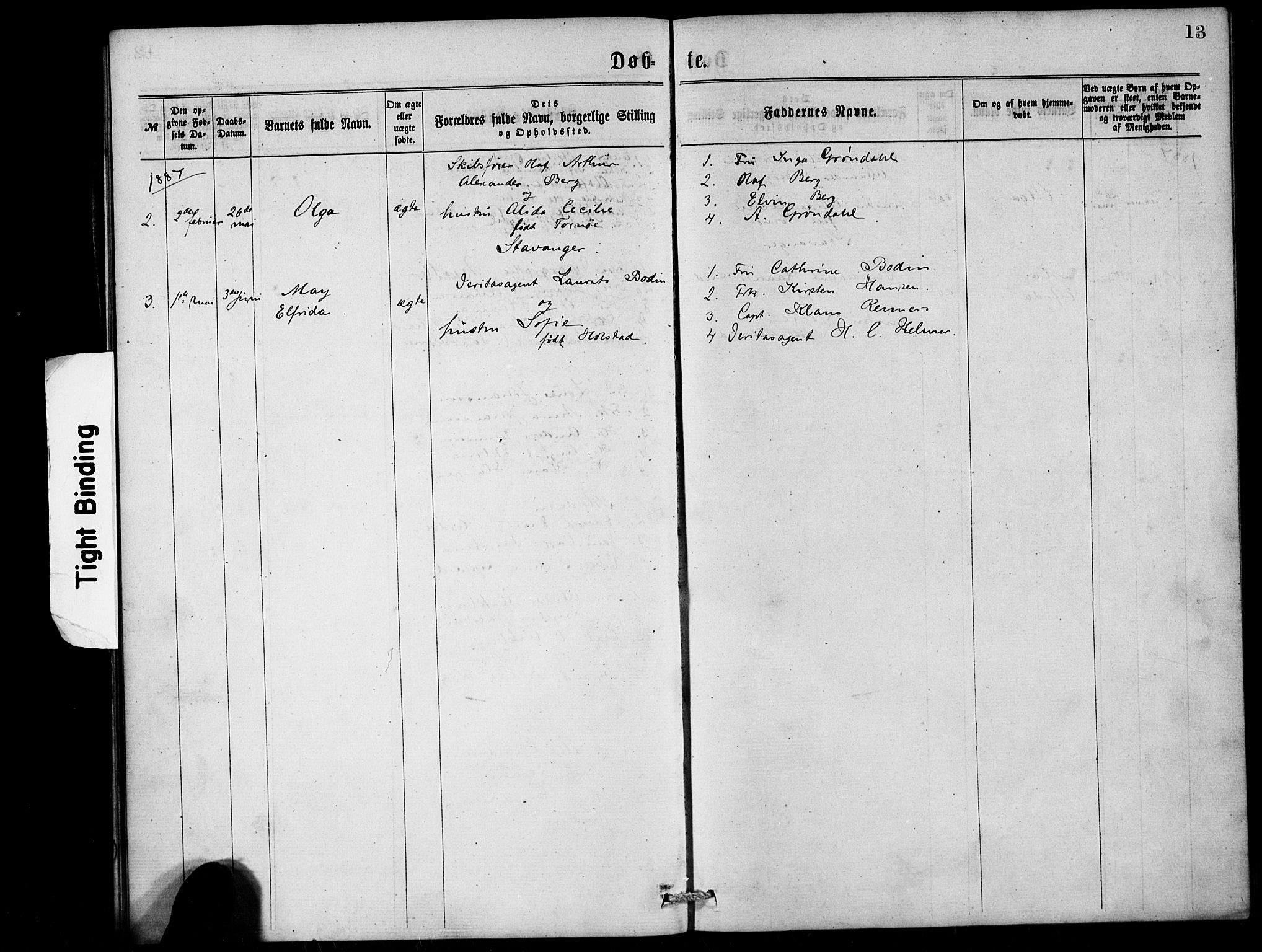  Den norske sjømannsmisjon i utlandet/London m/bistasjoner, SAB/SAB/PA-0103/H/Ha/L0001: Parish register (official) no. A 1, 1868-1887, p. 13