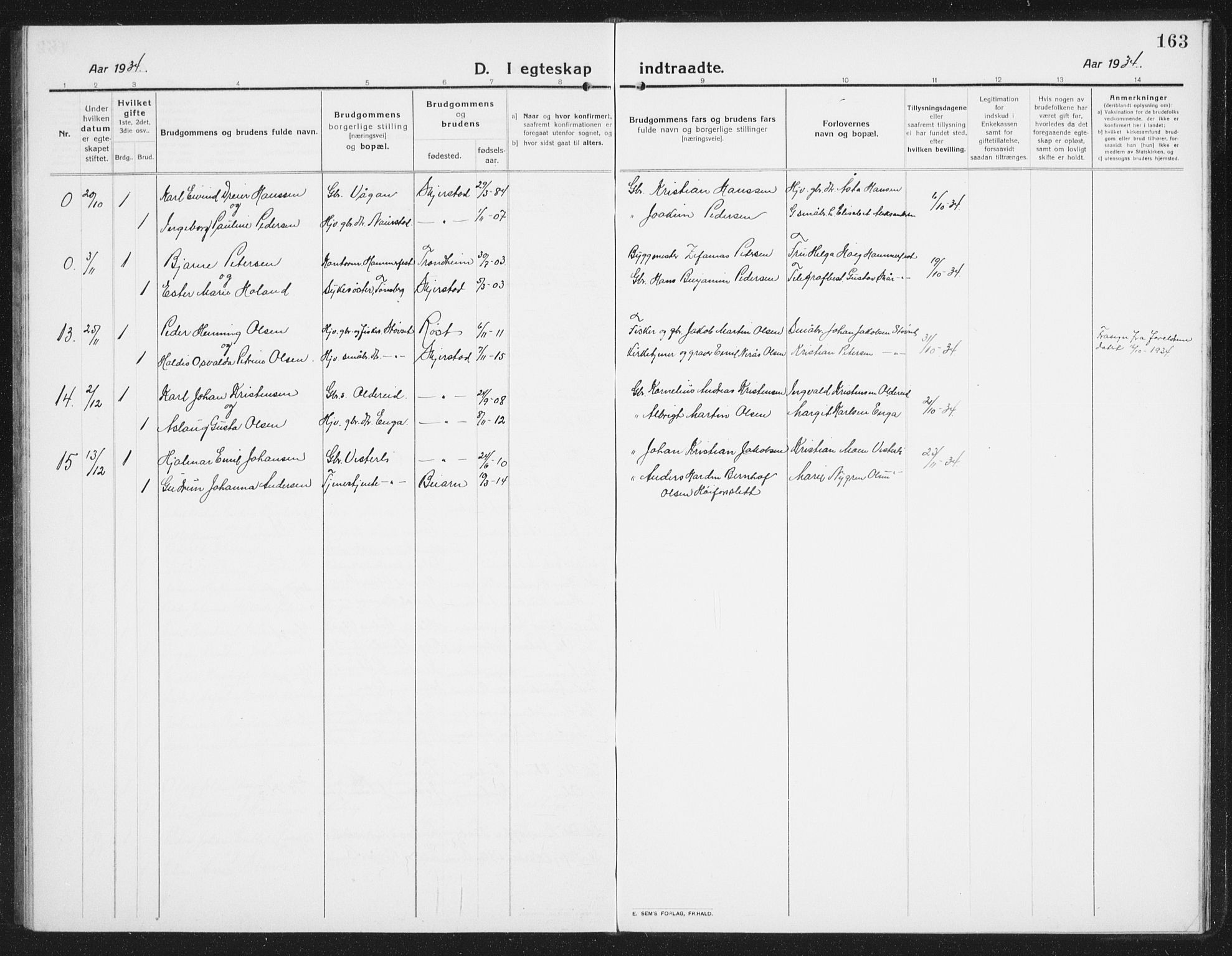 Ministerialprotokoller, klokkerbøker og fødselsregistre - Nordland, AV/SAT-A-1459/852/L0757: Parish register (copy) no. 852C08, 1916-1934, p. 163