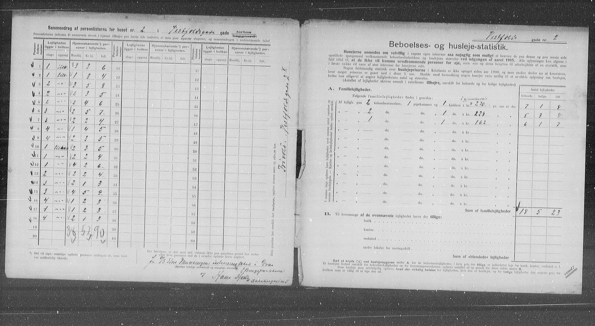 OBA, Municipal Census 1905 for Kristiania, 1905, p. 64356