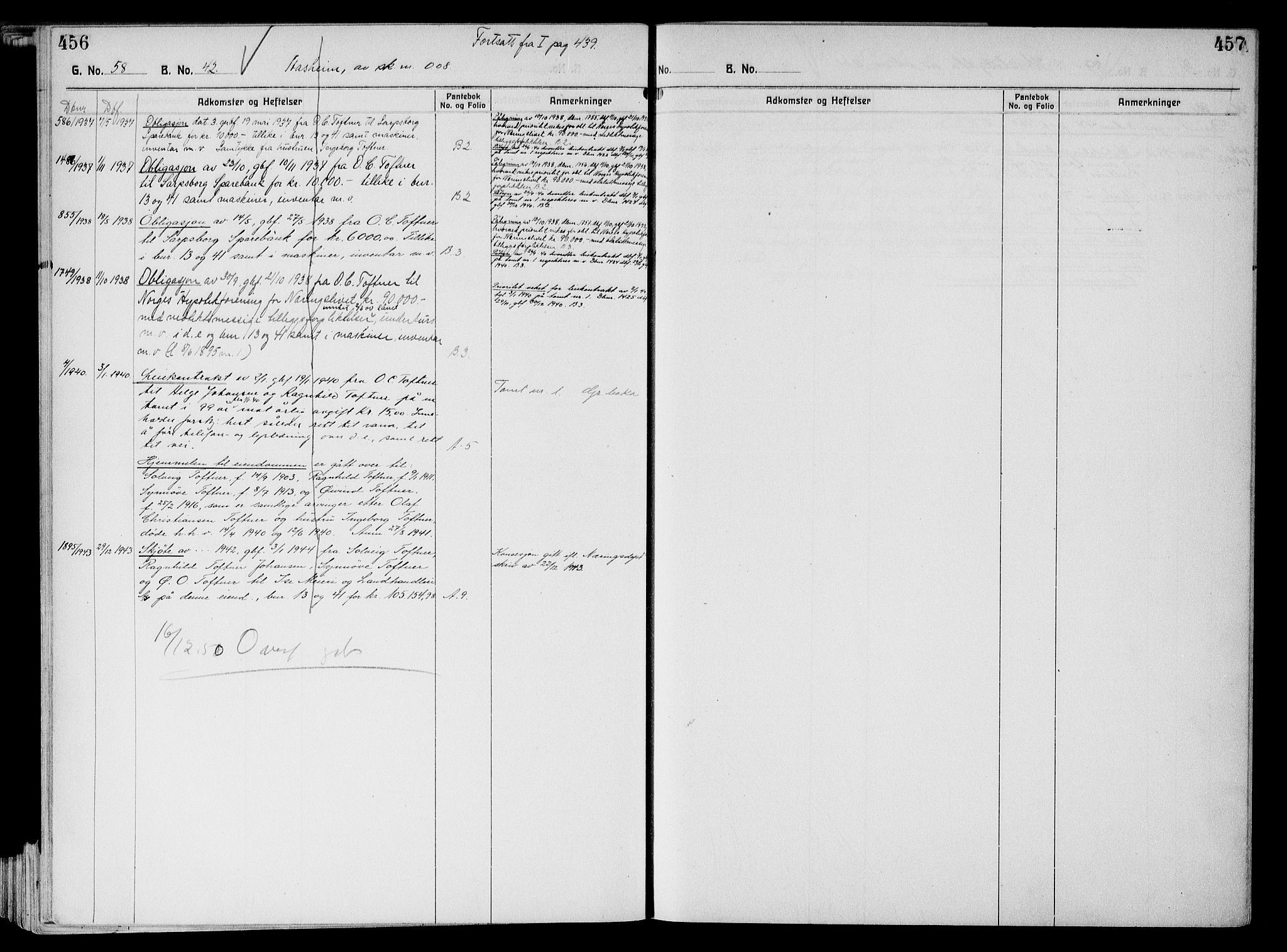 Tune sorenskriveri, AV/SAO-A-10470/G/Ga/Gab/Gabf/L0003: Mortgage register no. VI 3, 1926-1953, p. 456-457
