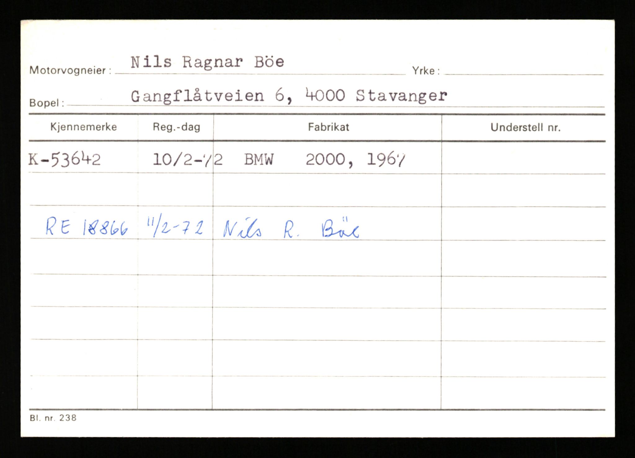 Stavanger trafikkstasjon, SAST/A-101942/0/G/L0007: Registreringsnummer: 49019 - 67460, 1930-1971, p. 1235