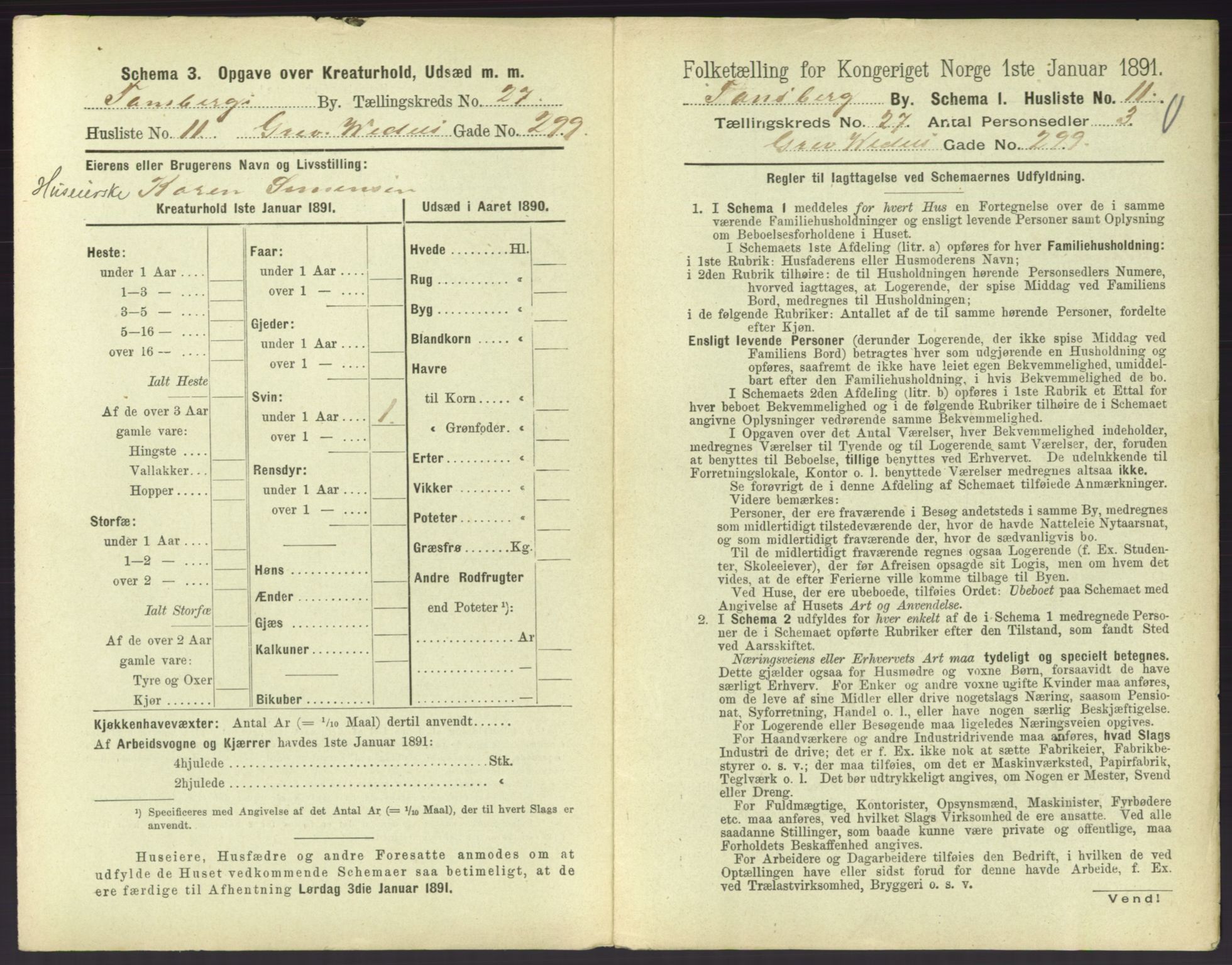 RA, 1891 census for 0705 Tønsberg, 1891, p. 858