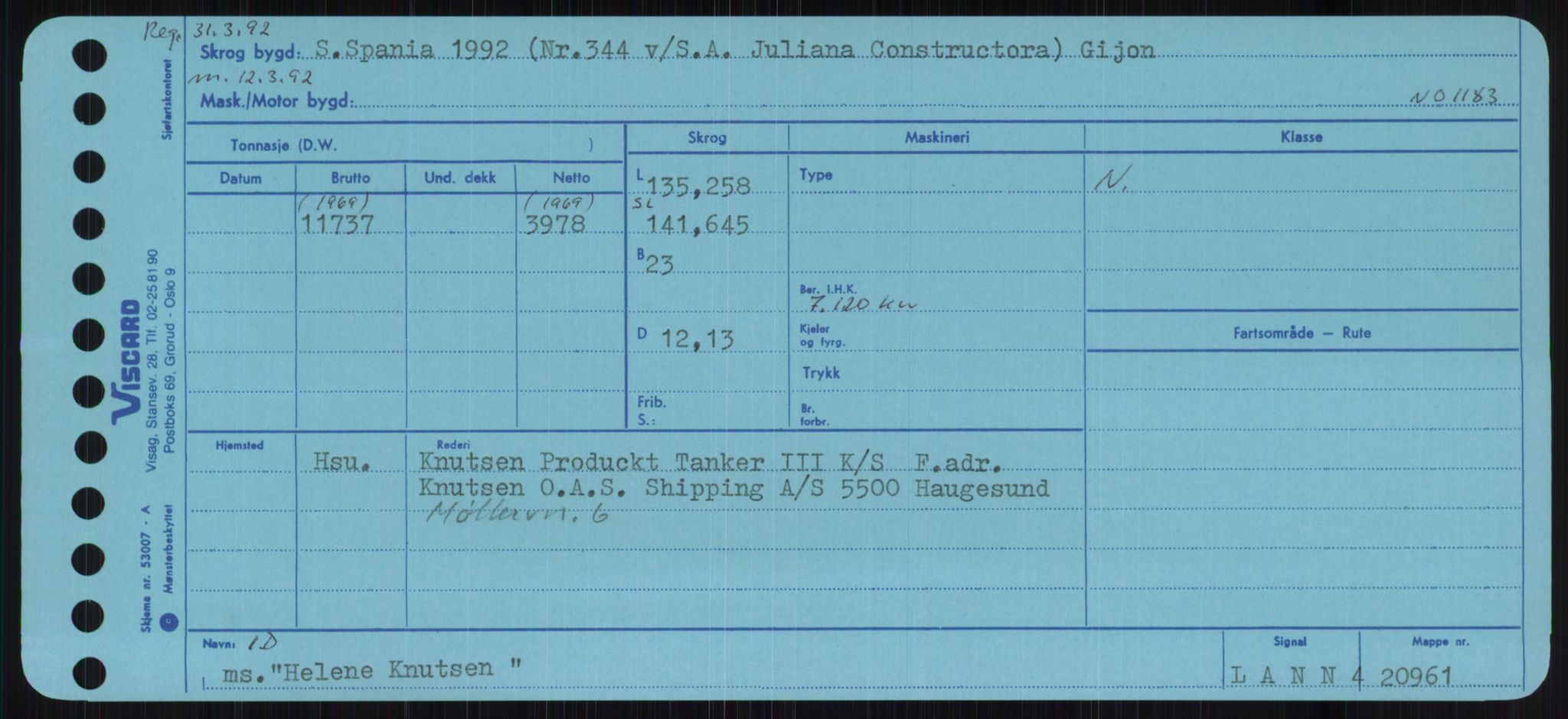 Sjøfartsdirektoratet med forløpere, Skipsmålingen, RA/S-1627/H/Ha/L0002/0002: Fartøy, Eik-Hill / Fartøy, G-Hill, p. 781