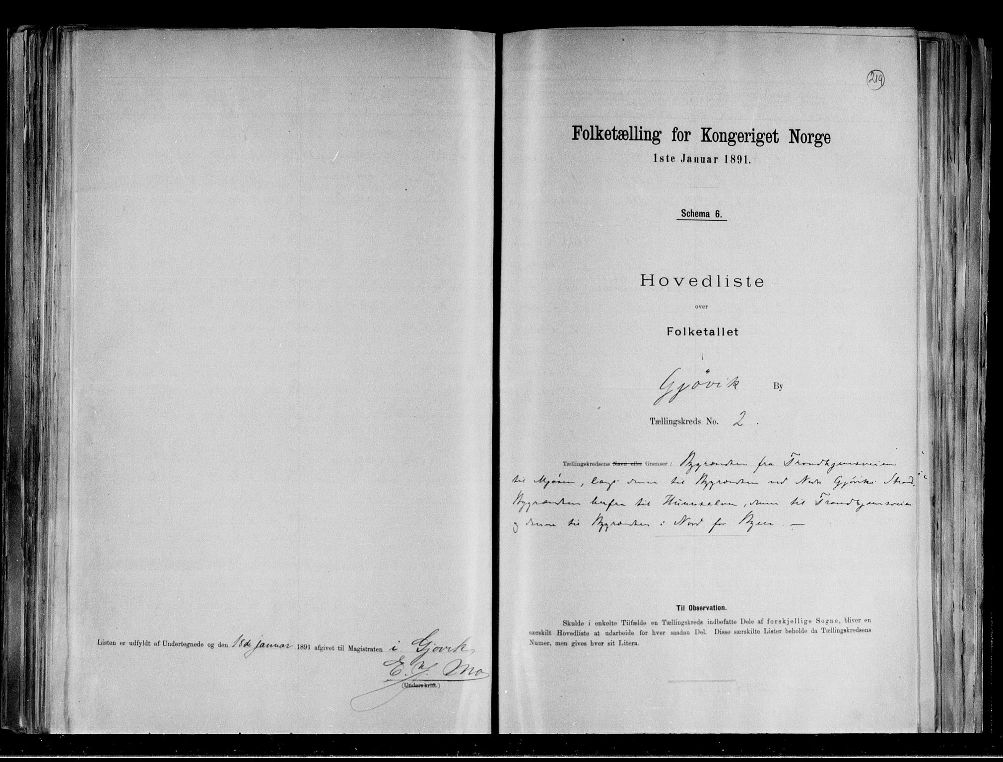 RA, 1891 census for 0502 Gjøvik, 1891, p. 7