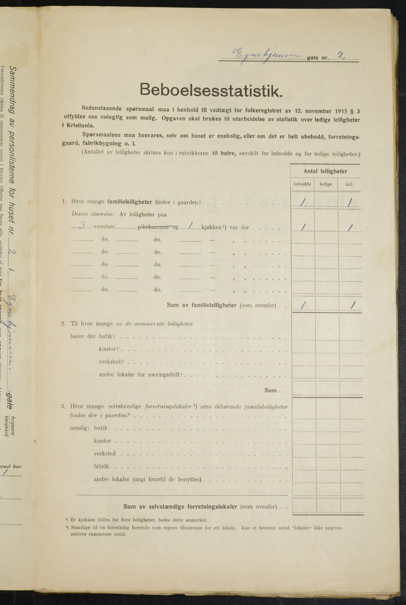 OBA, Municipal Census 1916 for Kristiania, 1916, p. 18974