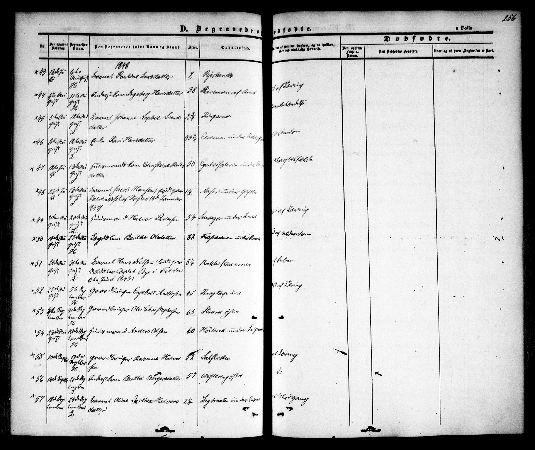 Høland prestekontor Kirkebøker, AV/SAO-A-10346a/F/Fa/L0009: Parish register (official) no. I 9, 1846-1853, p. 256