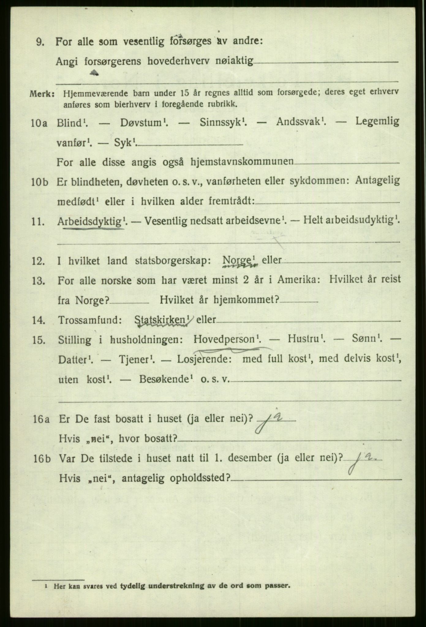 SAB, 1920 census for Voss, 1920, p. 8378