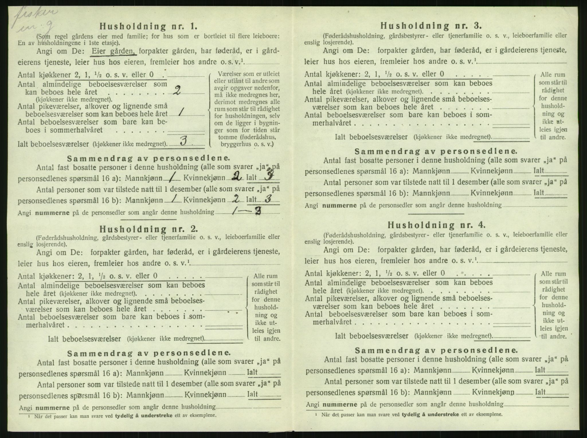 SAT, 1920 census for Brønnøy, 1920, p. 1079