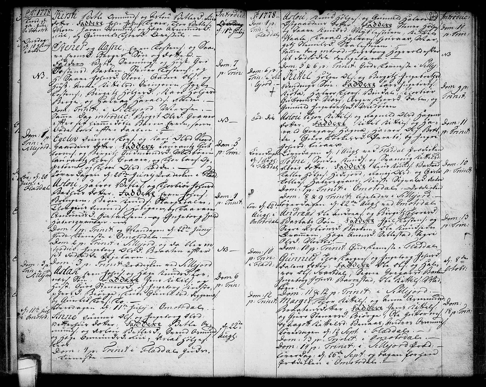 Seljord kirkebøker, AV/SAKO-A-20/F/Fa/L0007: Parish register (official) no. I 7, 1755-1800, p. 95