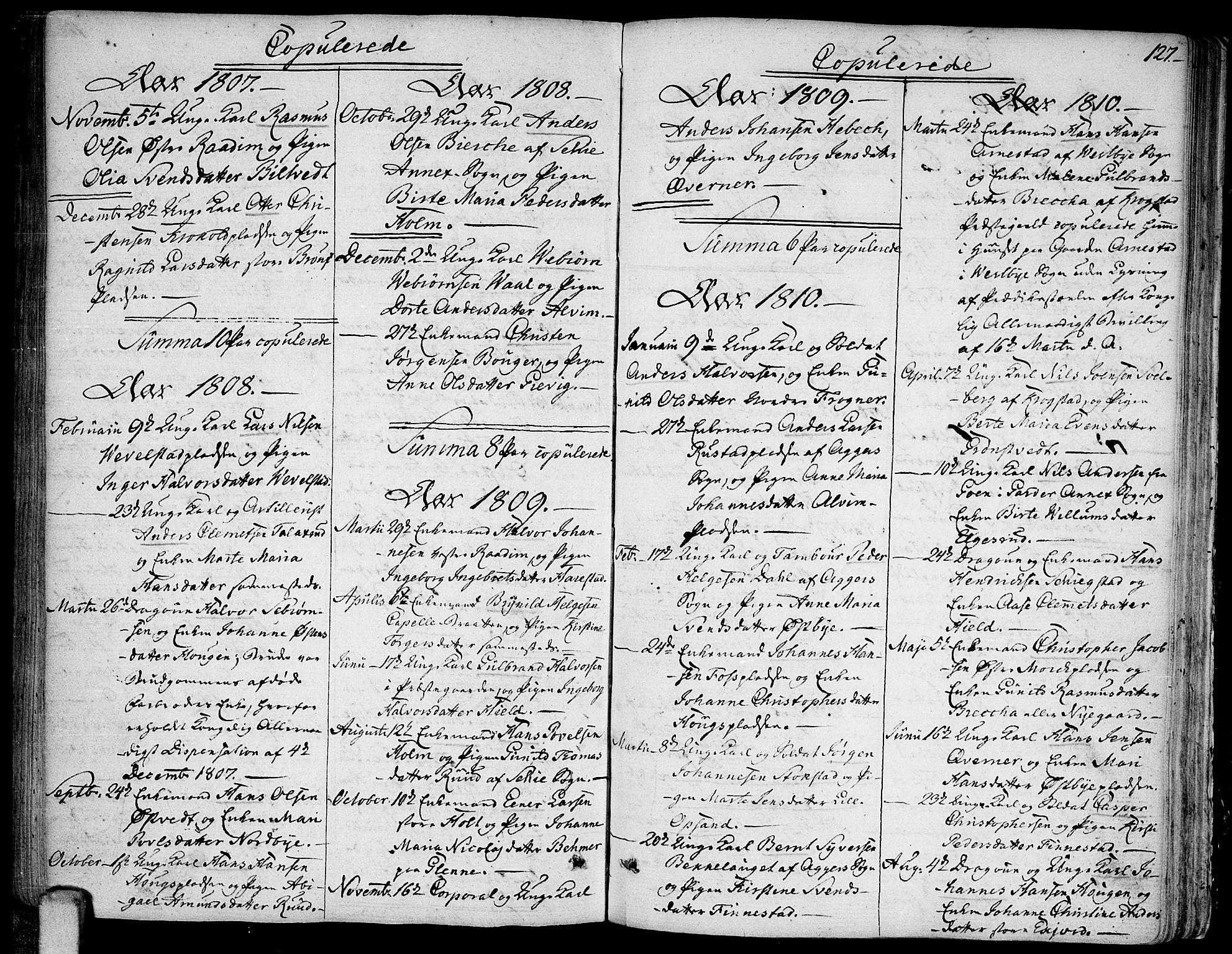 Kråkstad prestekontor Kirkebøker, SAO/A-10125a/F/Fa/L0002: Parish register (official) no. I 2, 1786-1814, p. 127