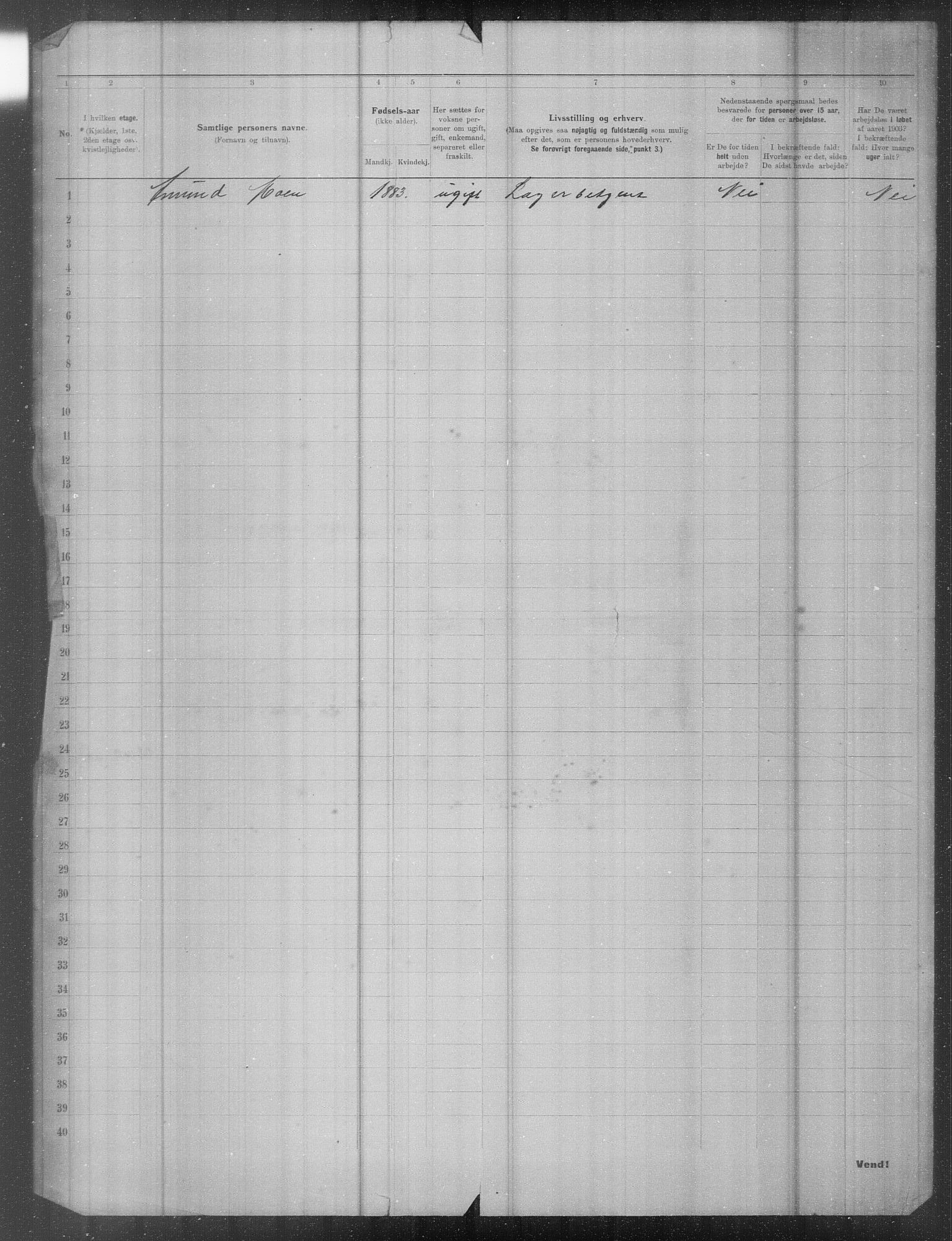 OBA, Municipal Census 1903 for Kristiania, 1903, p. 24843