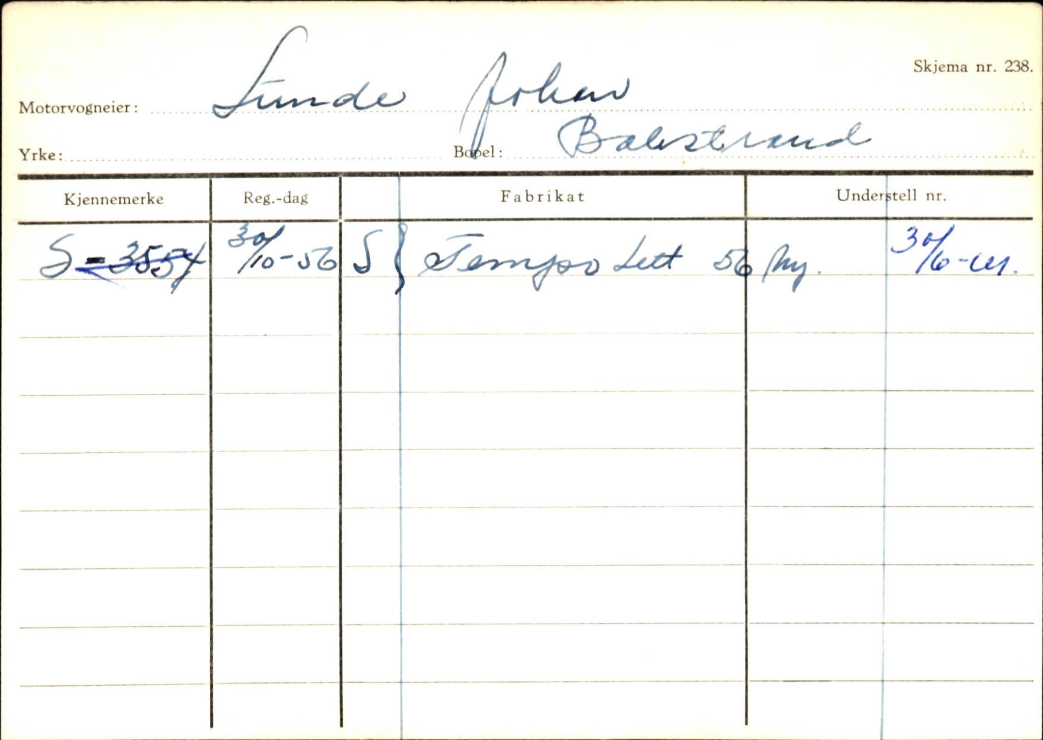 Statens vegvesen, Sogn og Fjordane vegkontor, AV/SAB-A-5301/4/F/L0132: Eigarregister Askvoll A-Å. Balestrand A-Å, 1945-1975, p. 2003