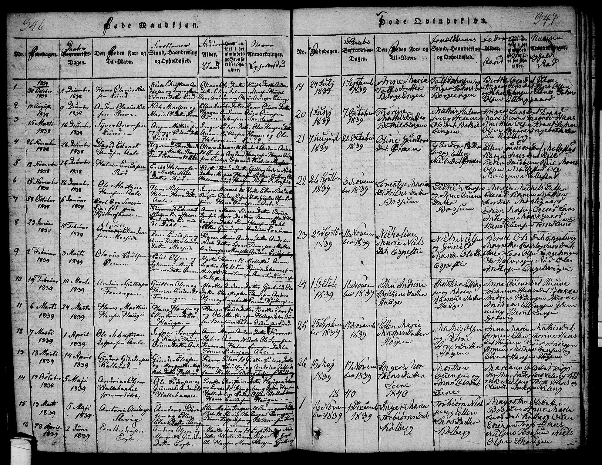 Onsøy prestekontor Kirkebøker, SAO/A-10914/G/Ga/L0001: Parish register (copy) no. I 1, 1814-1840, p. 346-347
