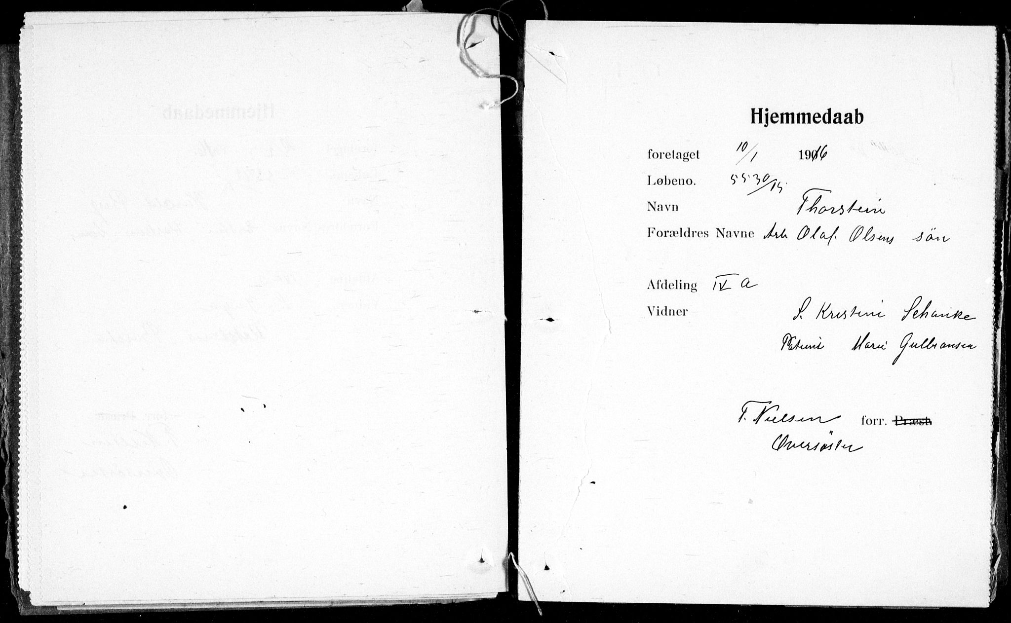 Ullevål sykehus prestekontor Kirkebøker, SAO/A-10542a/K/Ka/L0002: Baptism register no. 2, 1907-1924