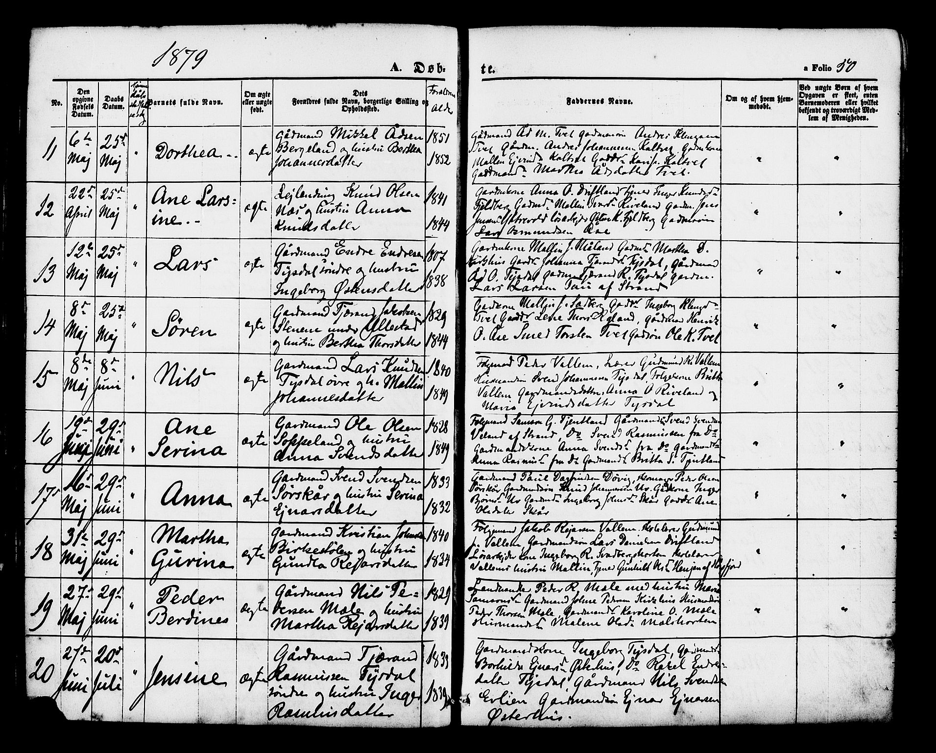 Hjelmeland sokneprestkontor, AV/SAST-A-101843/01/IV/L0012: Parish register (official) no. A 12, 1862-1886, p. 50