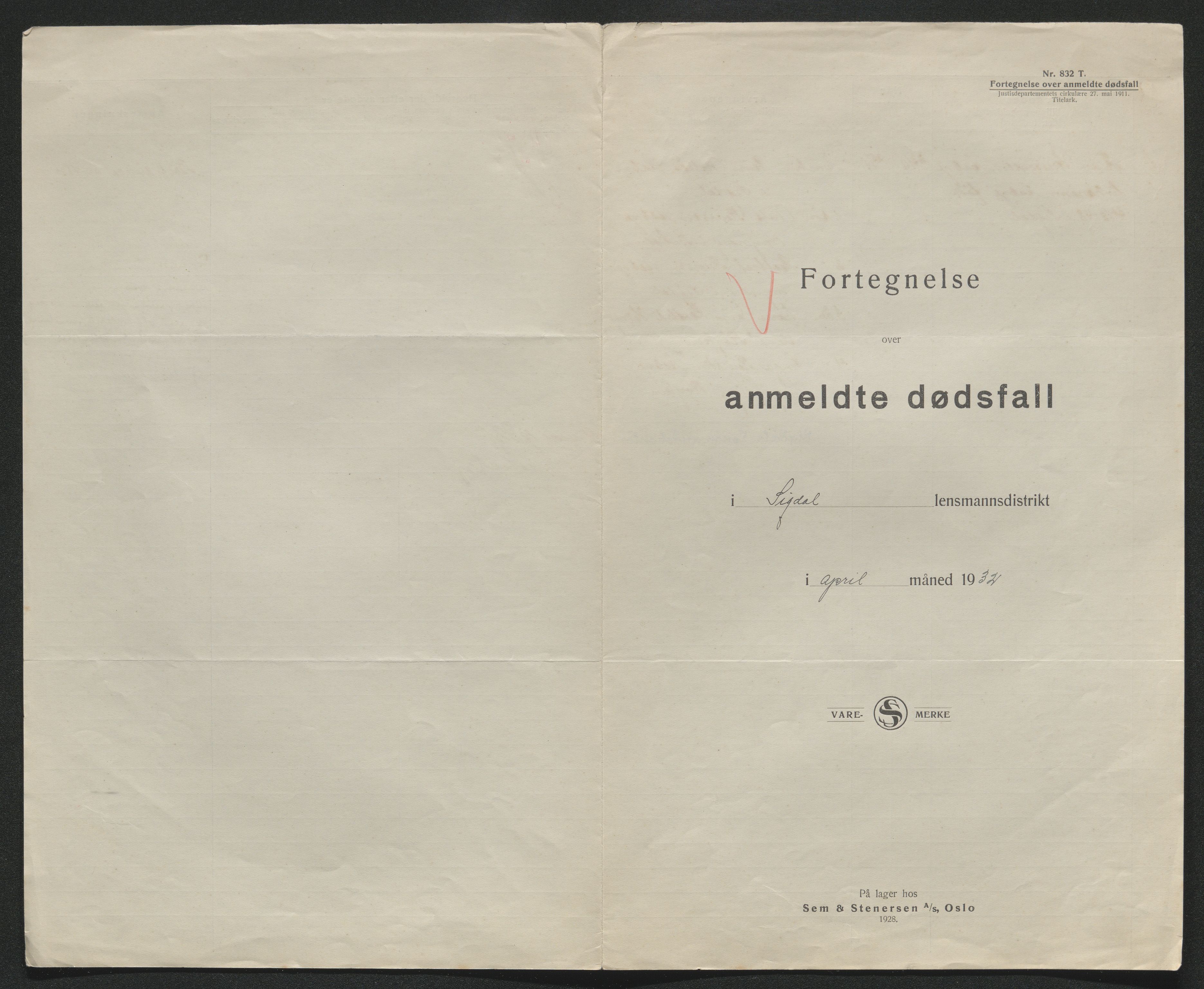 Eiker, Modum og Sigdal sorenskriveri, AV/SAKO-A-123/H/Ha/Hab/L0047: Dødsfallsmeldinger, 1932, p. 269