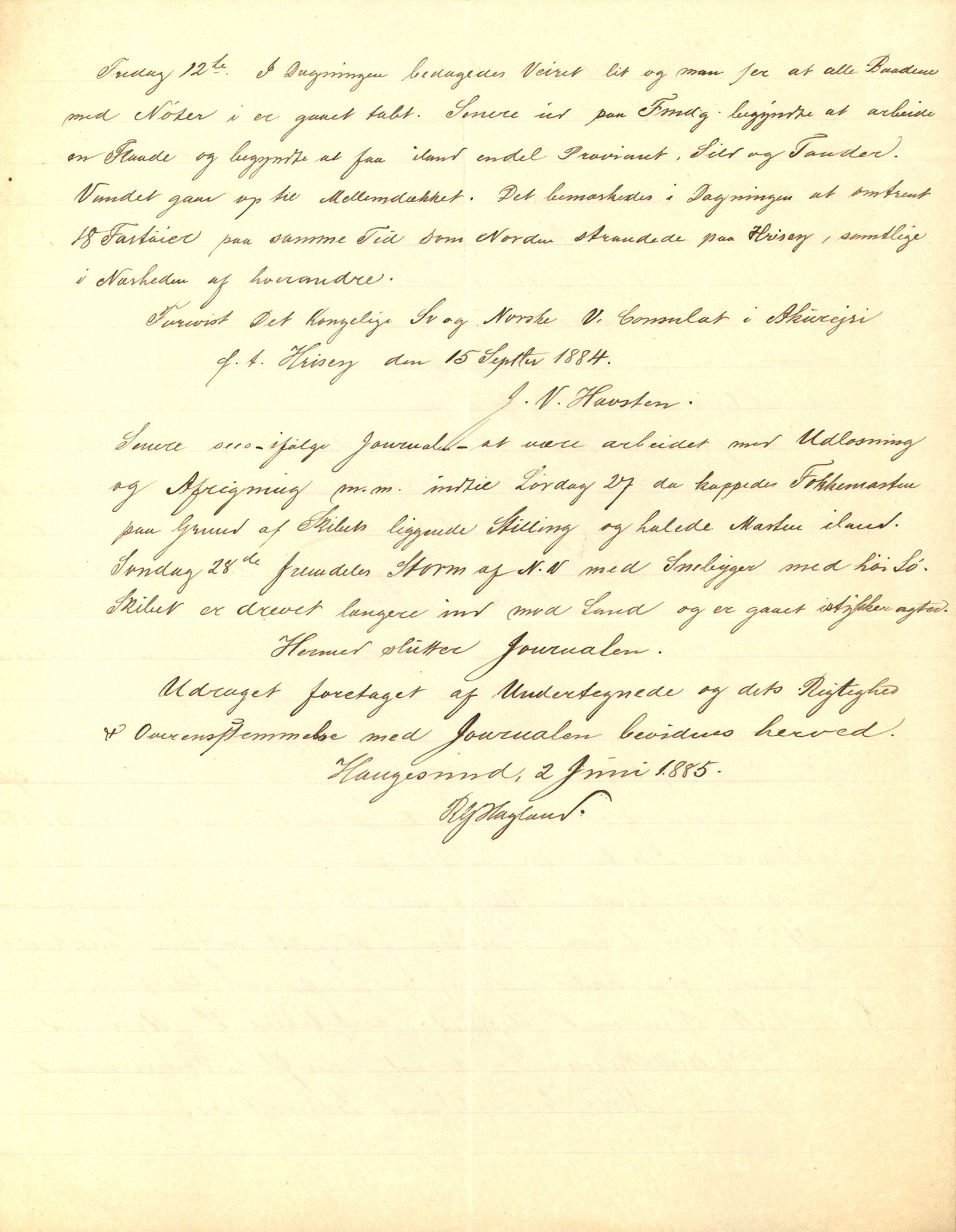 Pa 63 - Østlandske skibsassuranceforening, VEMU/A-1079/G/Ga/L0017/0004: Havaridokumenter / Norden, Alf, Alert, Alpha, Alf av Tønsberg, 1884, p. 40