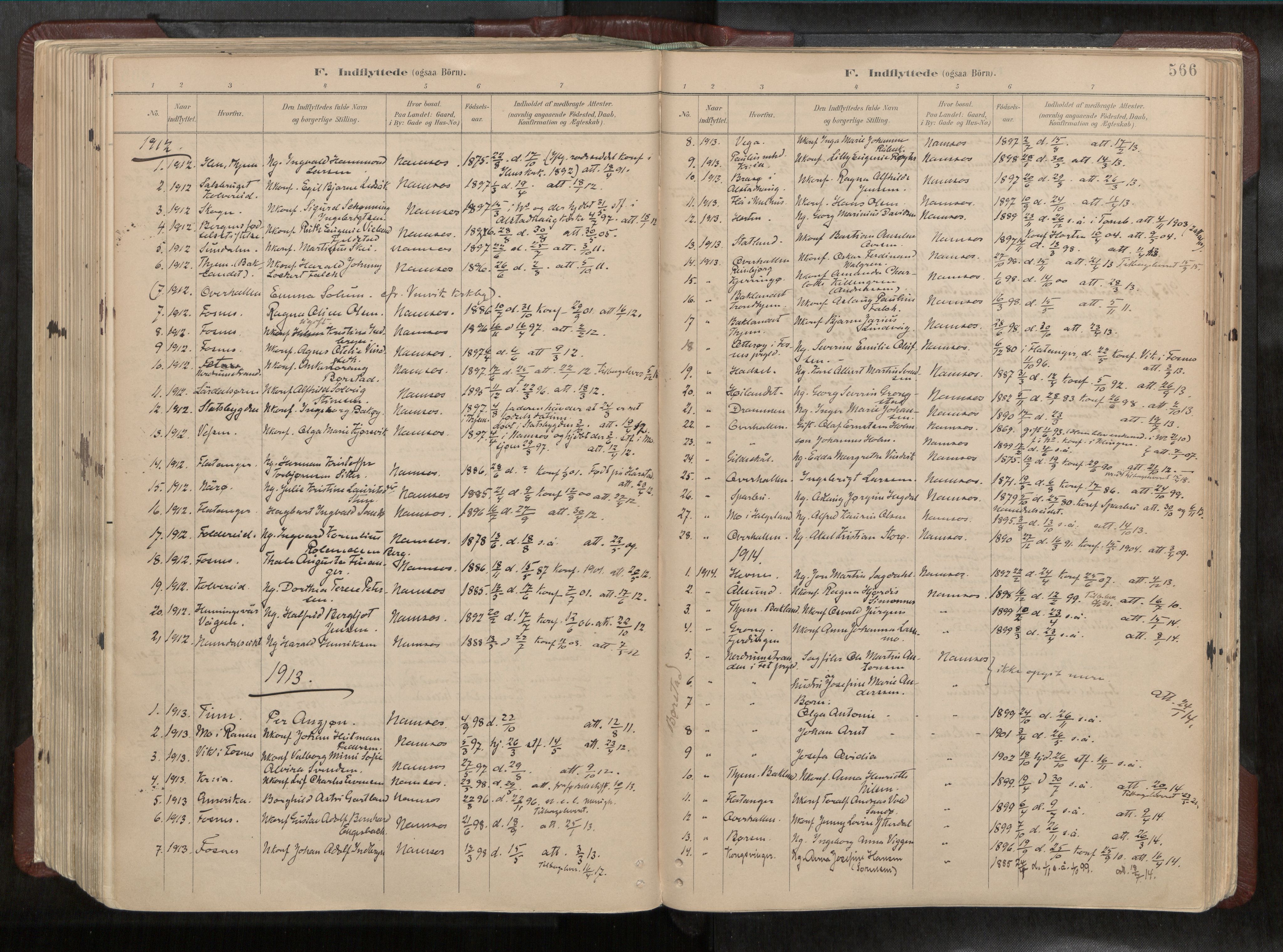 Ministerialprotokoller, klokkerbøker og fødselsregistre - Nord-Trøndelag, SAT/A-1458/768/L0579a: Parish register (official) no. 768A14, 1887-1931, p. 566