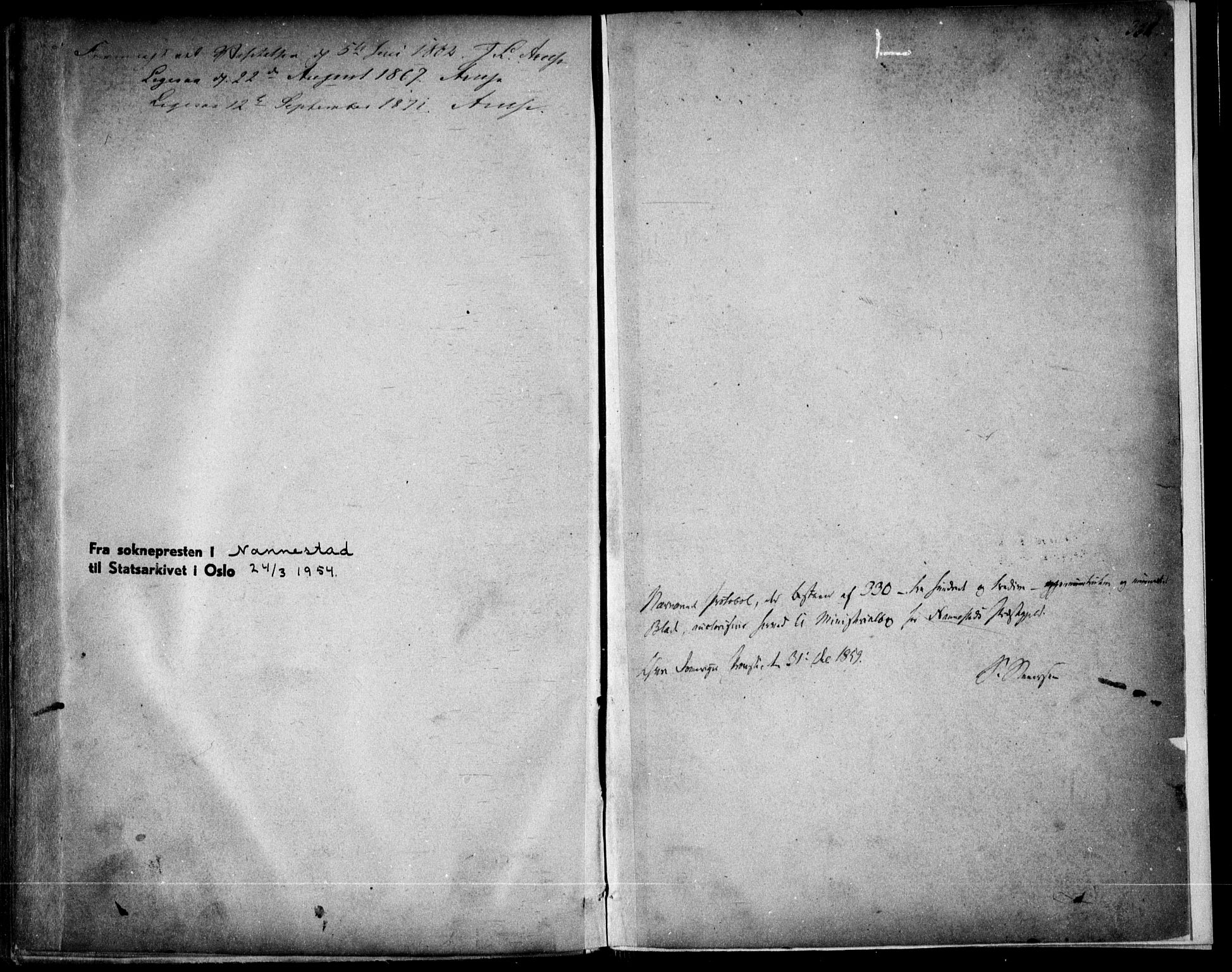 Nannestad prestekontor Kirkebøker, SAO/A-10414a/F/Fa/L0012: Parish register (official) no. I 12, 1860-1872, p. 311