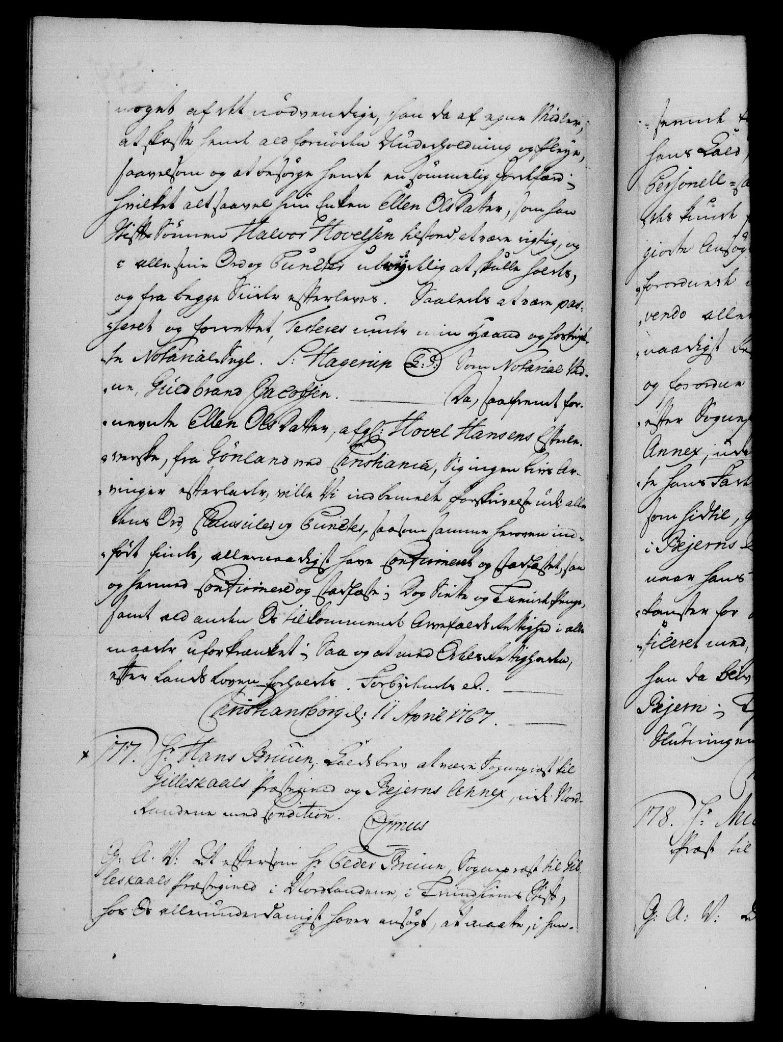 Danske Kanselli 1572-1799, AV/RA-EA-3023/F/Fc/Fca/Fcaa/L0043: Norske registre, 1766-1768, p. 299b