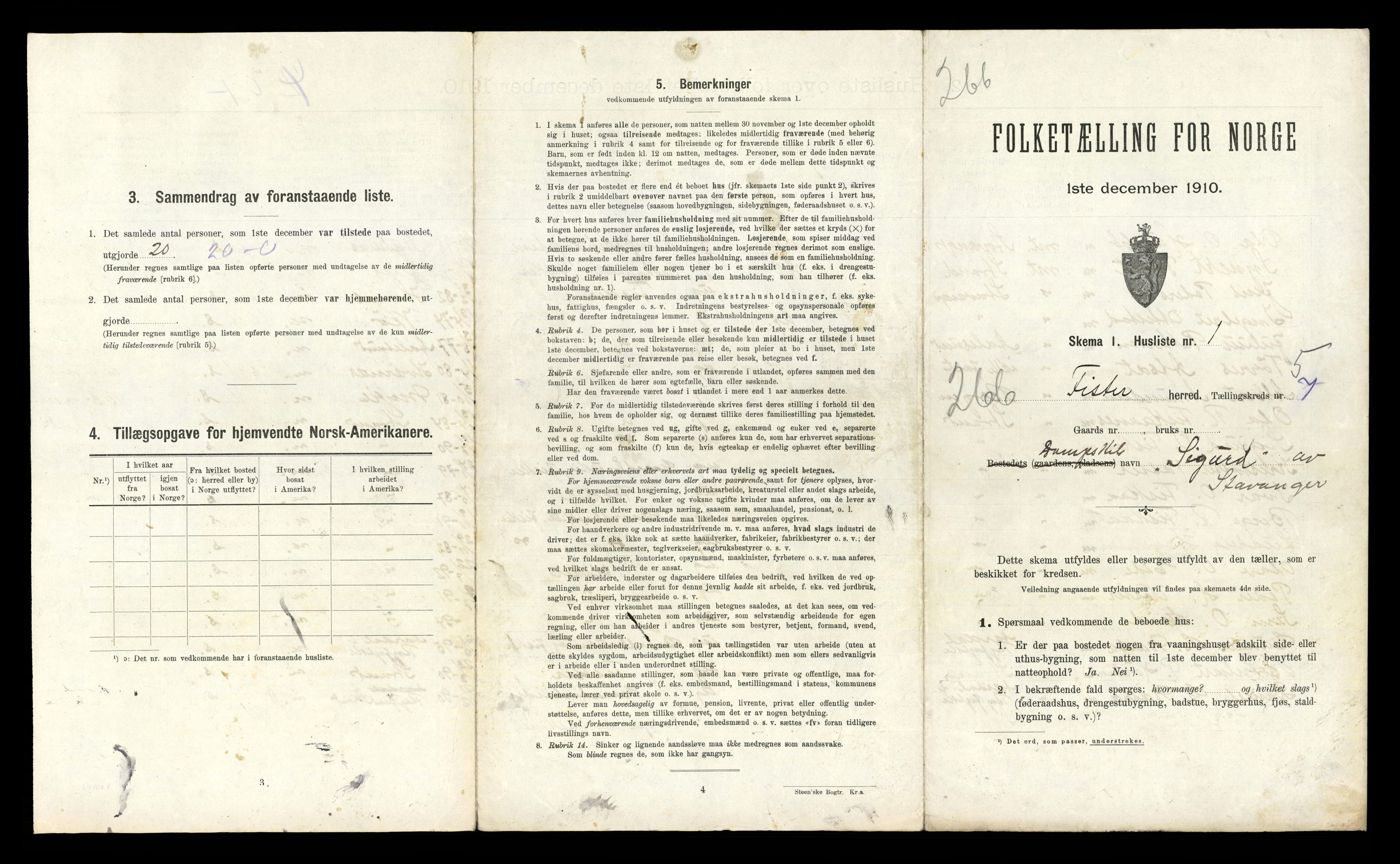 RA, 1910 census for Fister, 1910, p. 198