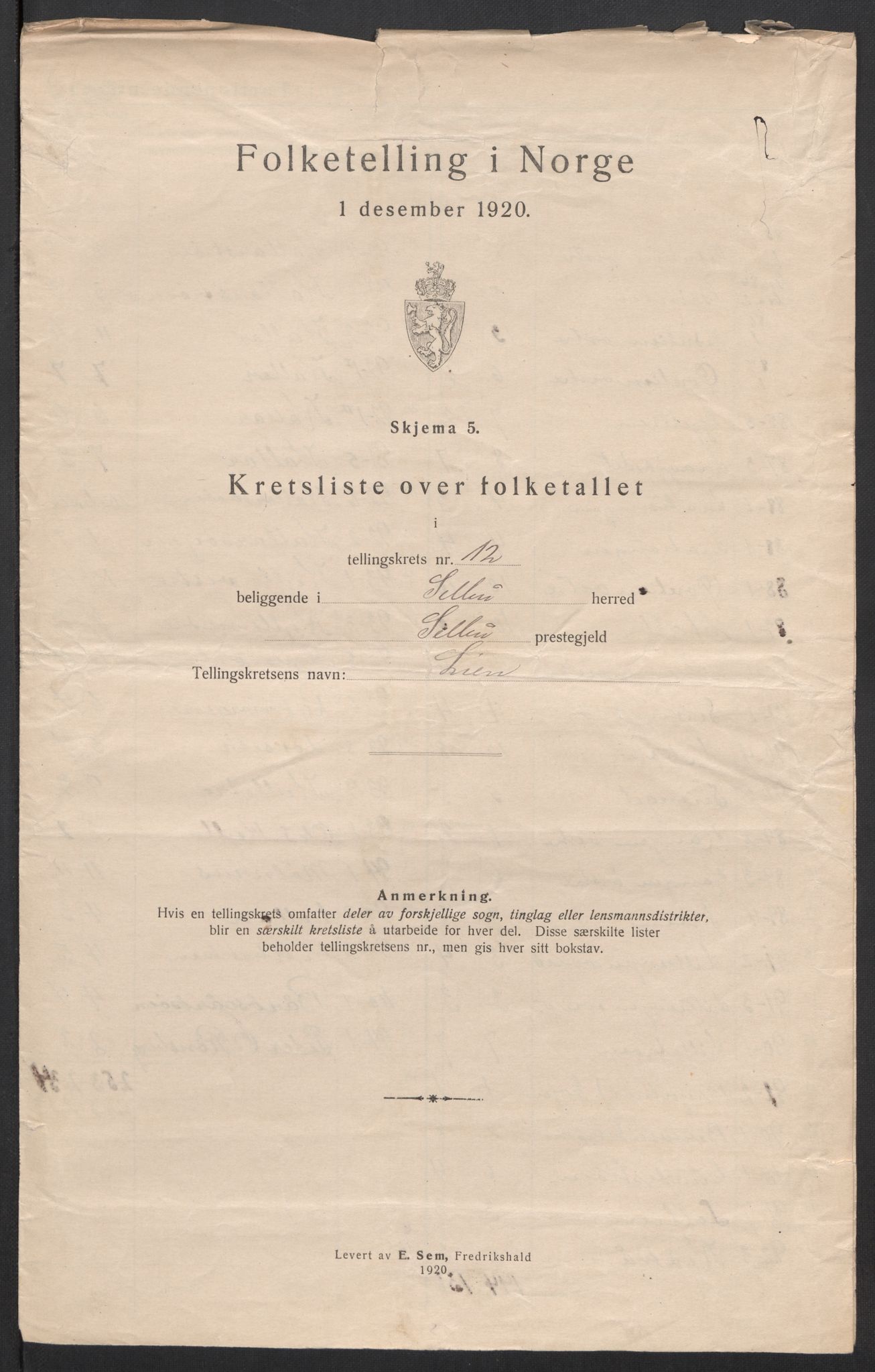 SAT, 1920 census for Selbu, 1920, p. 41