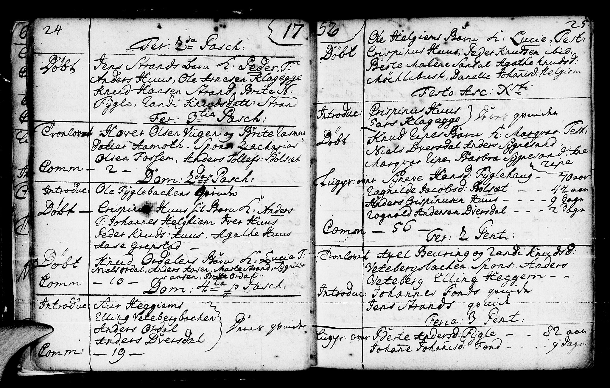 Jølster sokneprestembete, AV/SAB-A-80701/H/Haa/Haaa/L0004: Parish register (official) no. A 4, 1749-1789, p. 24-25