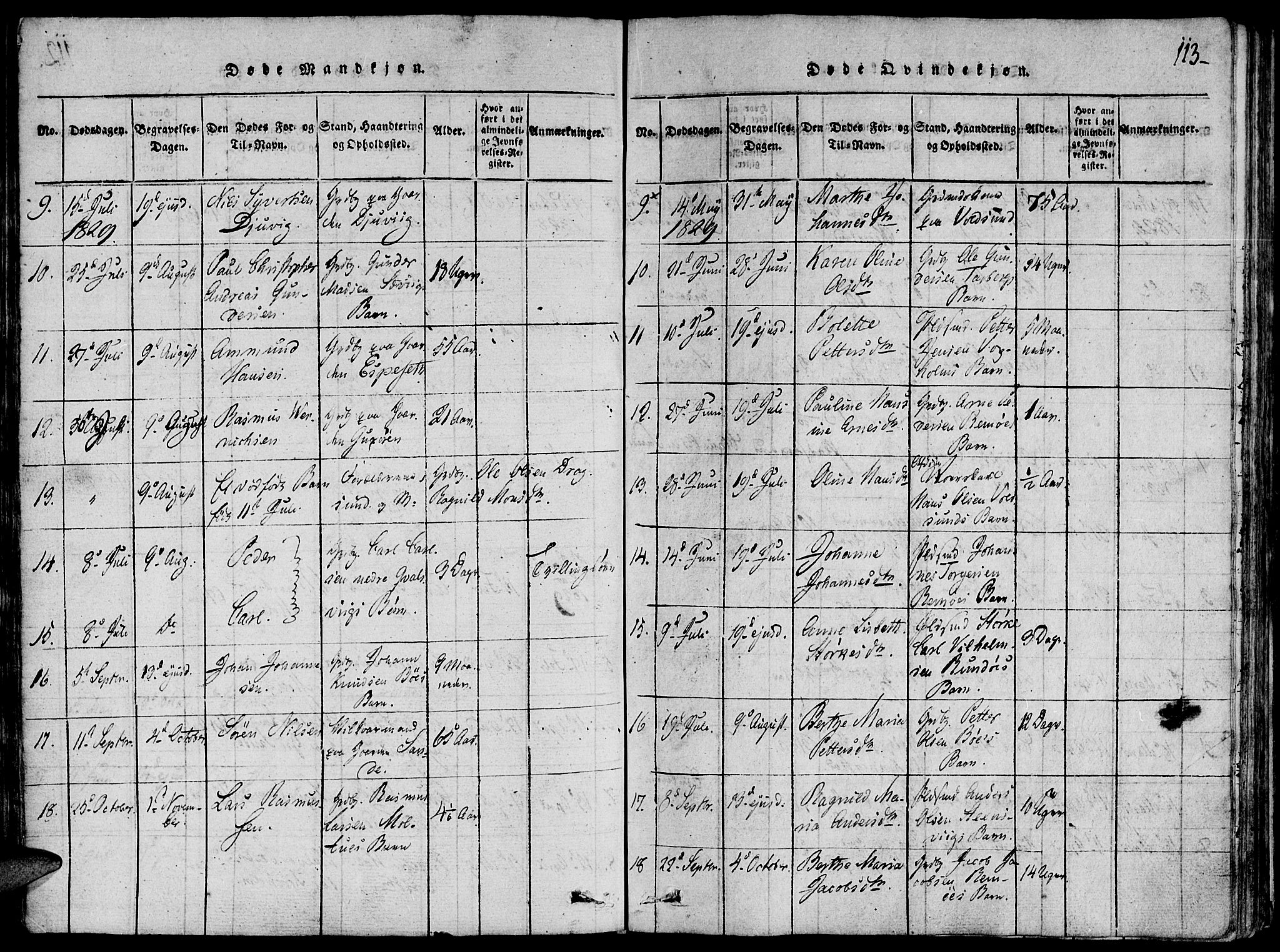 Ministerialprotokoller, klokkerbøker og fødselsregistre - Møre og Romsdal, AV/SAT-A-1454/507/L0069: Parish register (official) no. 507A04, 1816-1841, p. 113