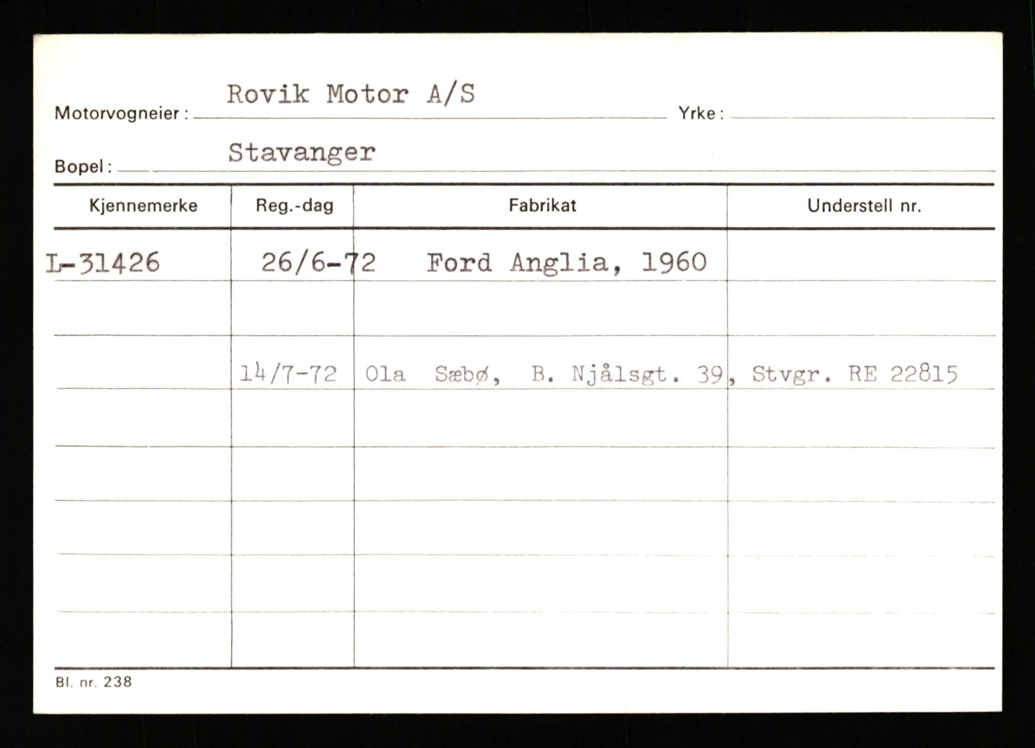 Stavanger trafikkstasjon, AV/SAST-A-101942/0/G/L0005: Registreringsnummer: 23000 - 34245, 1930-1971, p. 2574