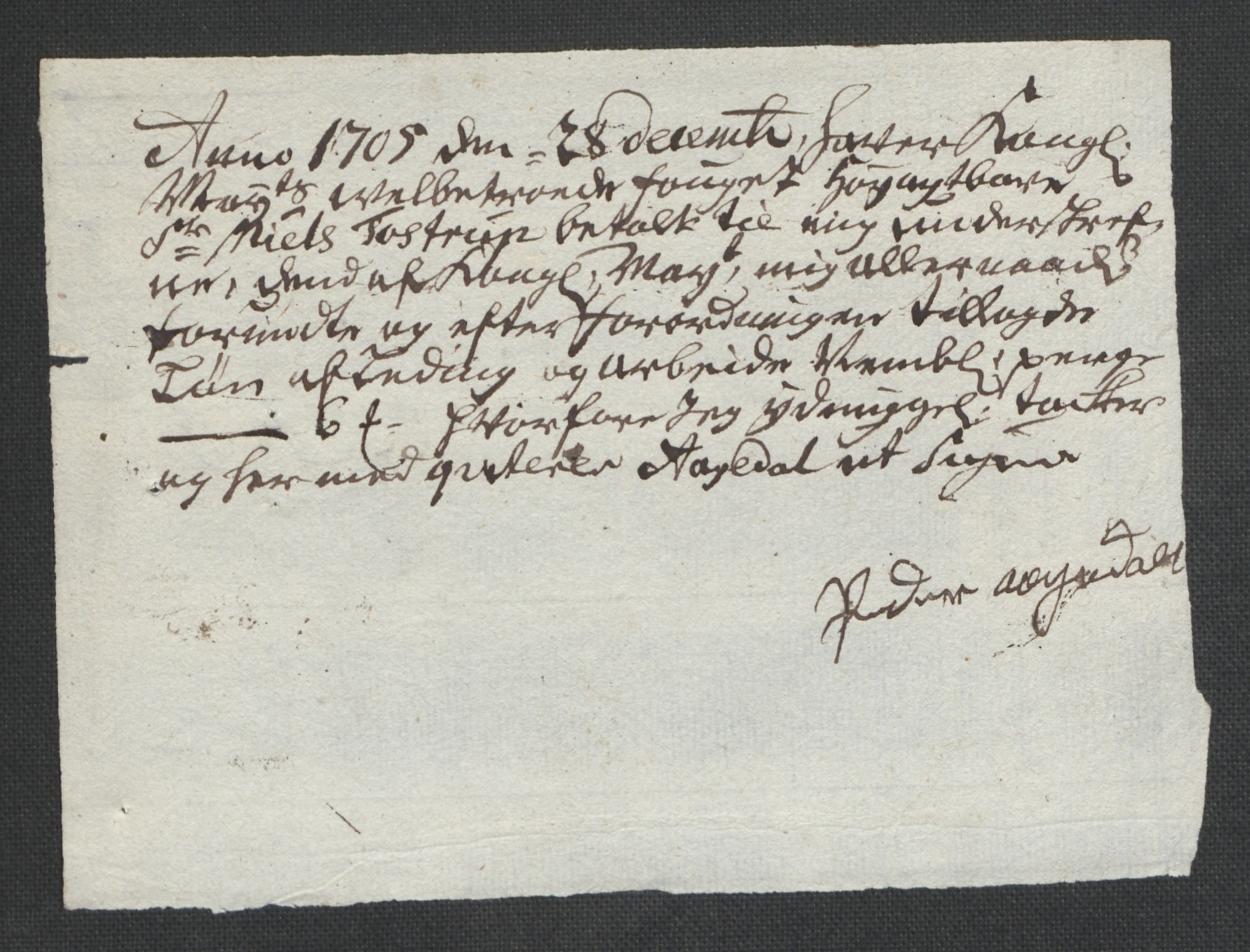 Rentekammeret inntil 1814, Reviderte regnskaper, Fogderegnskap, AV/RA-EA-4092/R43/L2551: Fogderegnskap Lista og Mandal, 1705-1709, p. 70