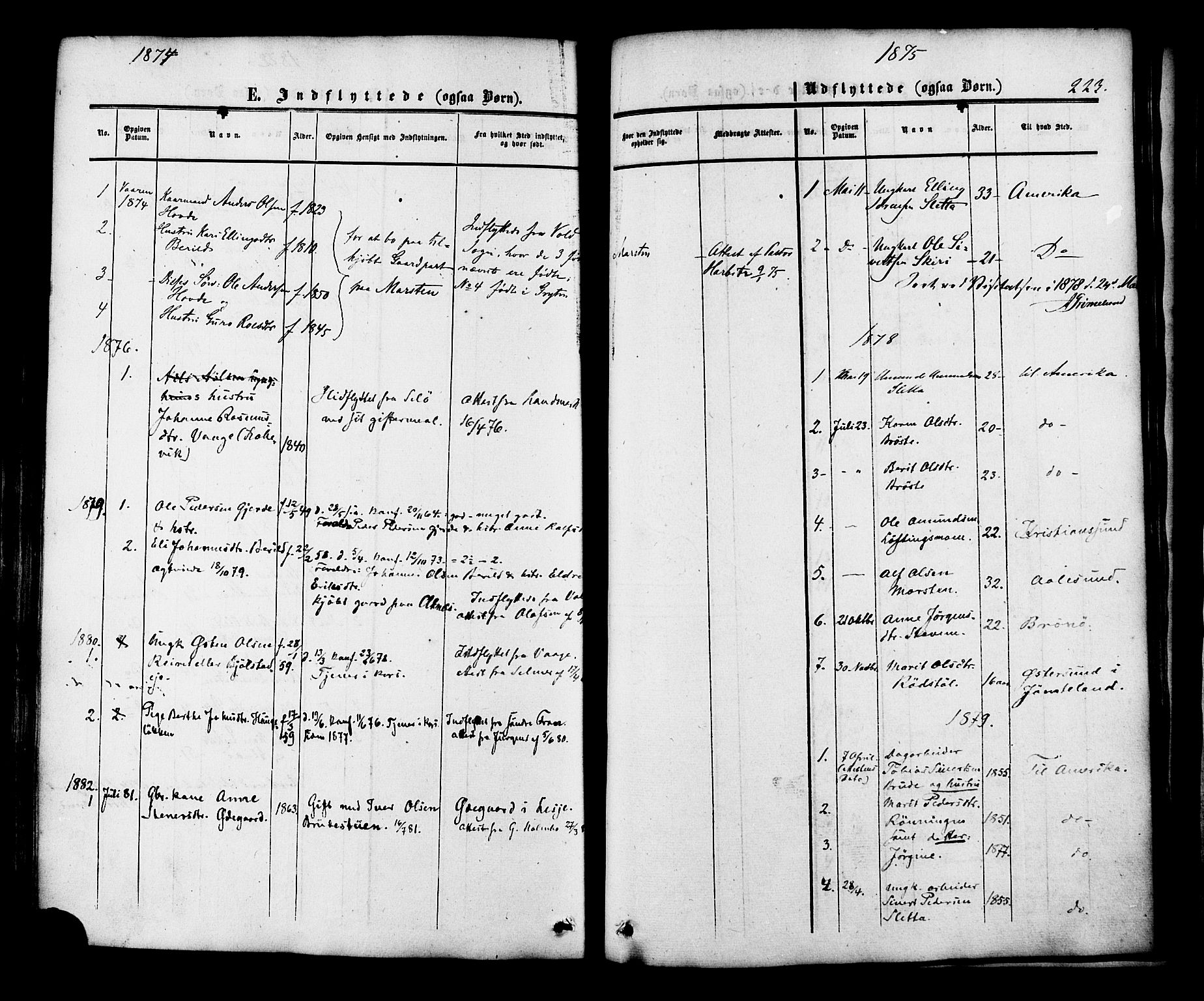 Ministerialprotokoller, klokkerbøker og fødselsregistre - Møre og Romsdal, AV/SAT-A-1454/546/L0594: Parish register (official) no. 546A02, 1854-1882, p. 223