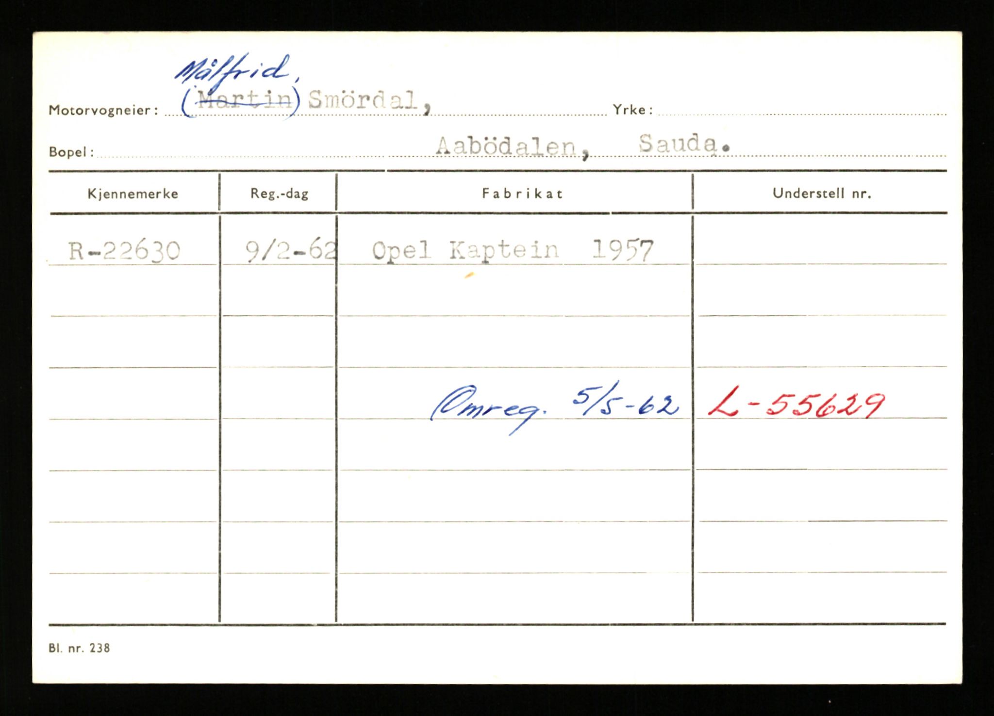 Stavanger trafikkstasjon, AV/SAST-A-101942/0/G/L0004: Registreringsnummer: 15497 - 22957, 1930-1971, p. 3065