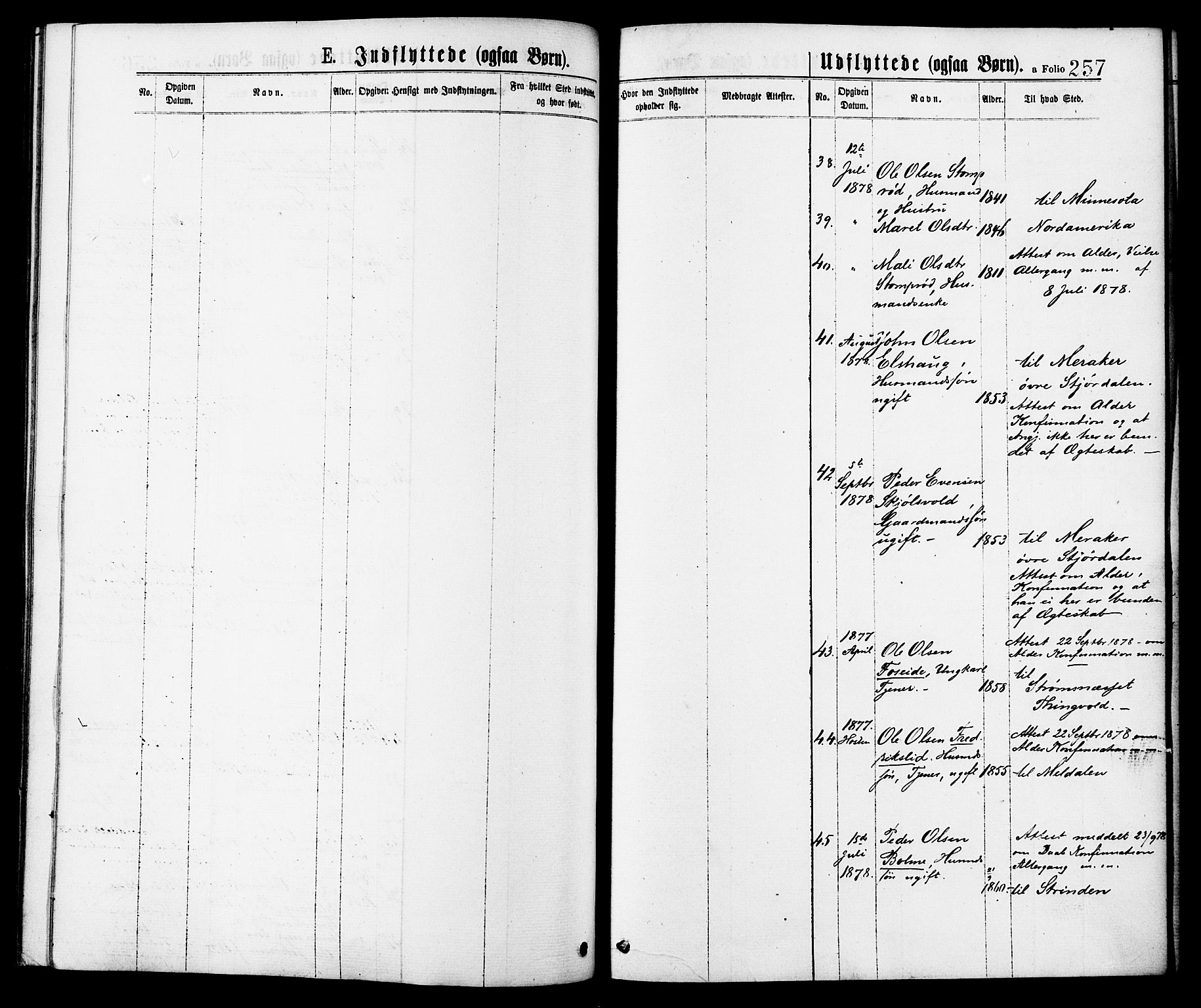 Ministerialprotokoller, klokkerbøker og fødselsregistre - Møre og Romsdal, AV/SAT-A-1454/598/L1068: Parish register (official) no. 598A02, 1872-1881, p. 257