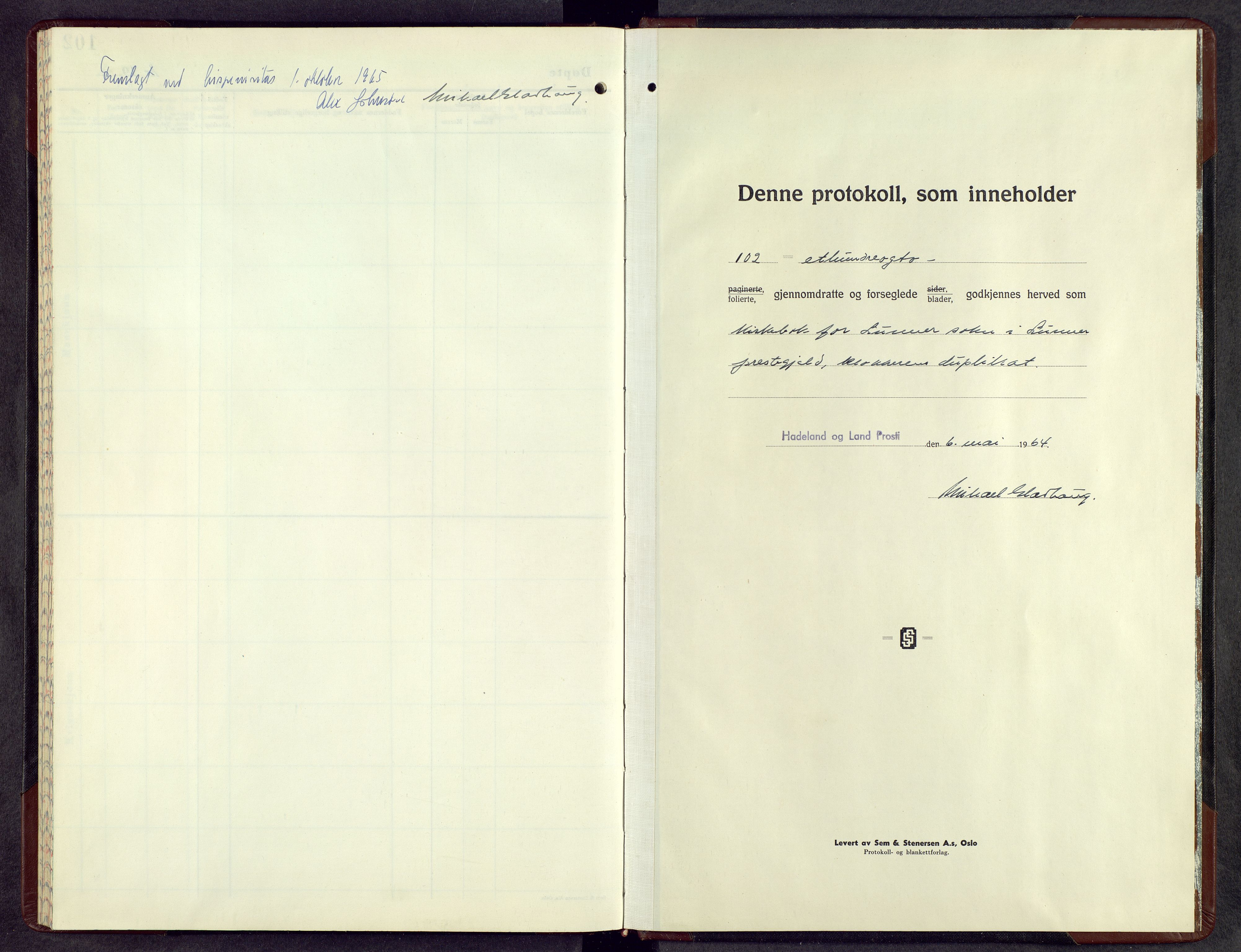 Lunner prestekontor, SAH/PREST-118/H/Ha/Hab/L0006: Parish register (copy) no. 6, 1961-1968