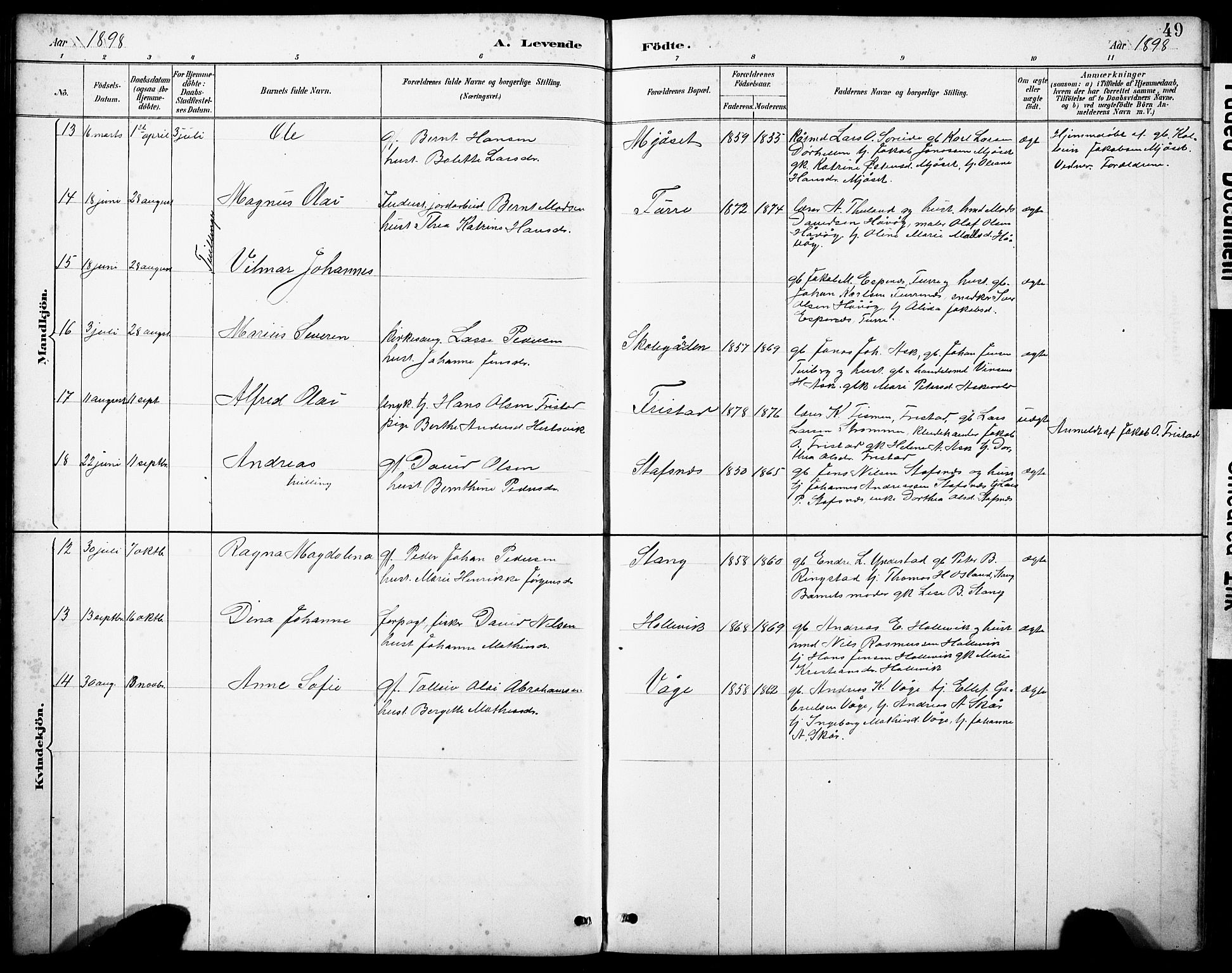 Askvoll sokneprestembete, AV/SAB-A-79501/H/Hab/Haba/L0003: Parish register (copy) no. A 3, 1886-1928, p. 49