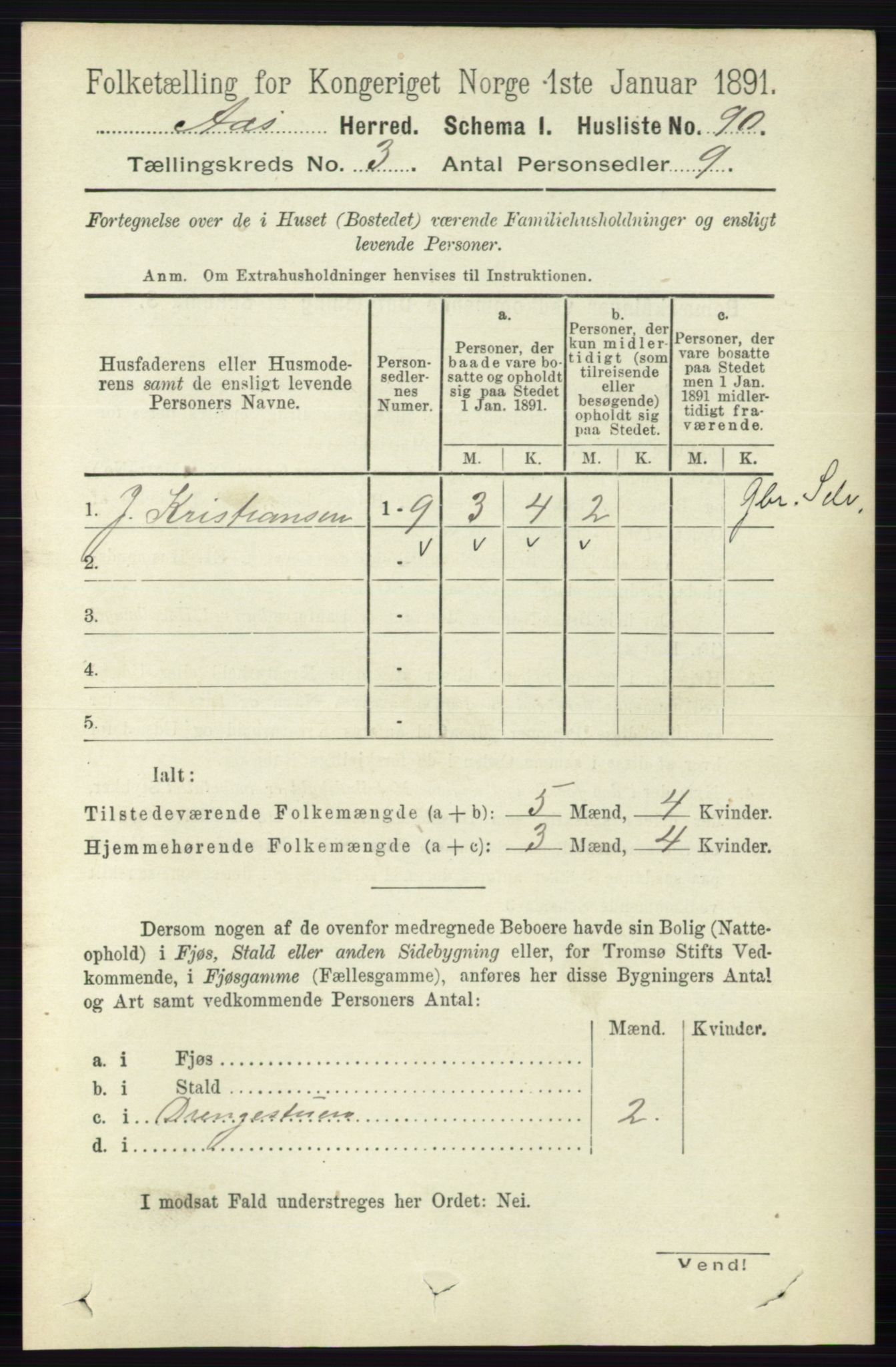 RA, 1891 census for 0214 Ås, 1891, p. 2115