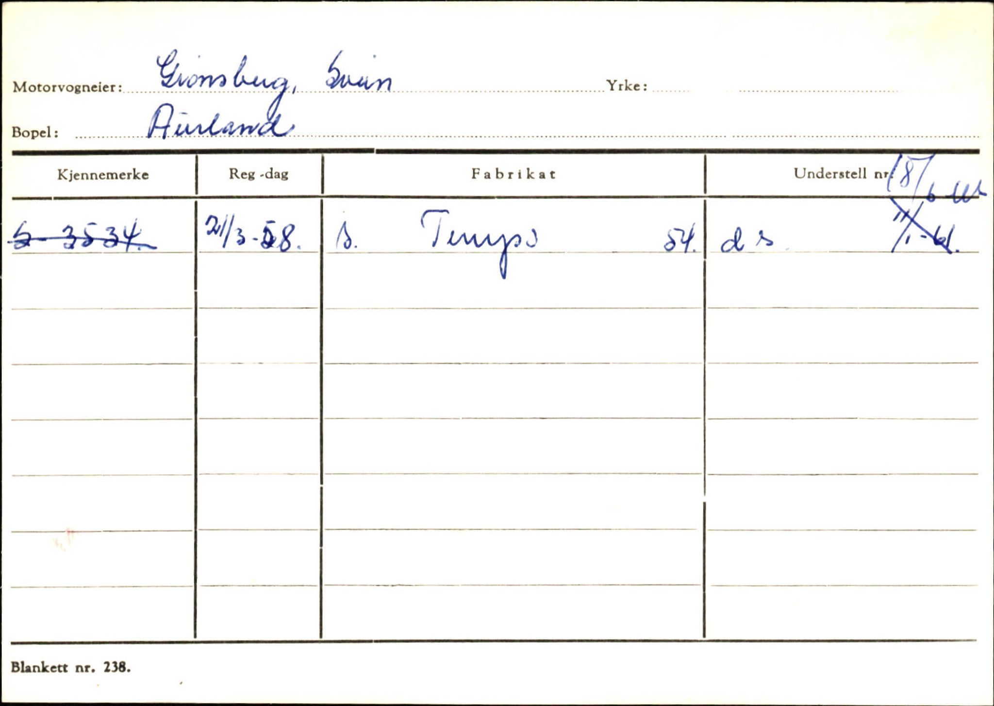 Statens vegvesen, Sogn og Fjordane vegkontor, AV/SAB-A-5301/4/F/L0125: Eigarregister Sogndal V-Å. Aurland A-Å. Fjaler A-N, 1945-1975, p. 655