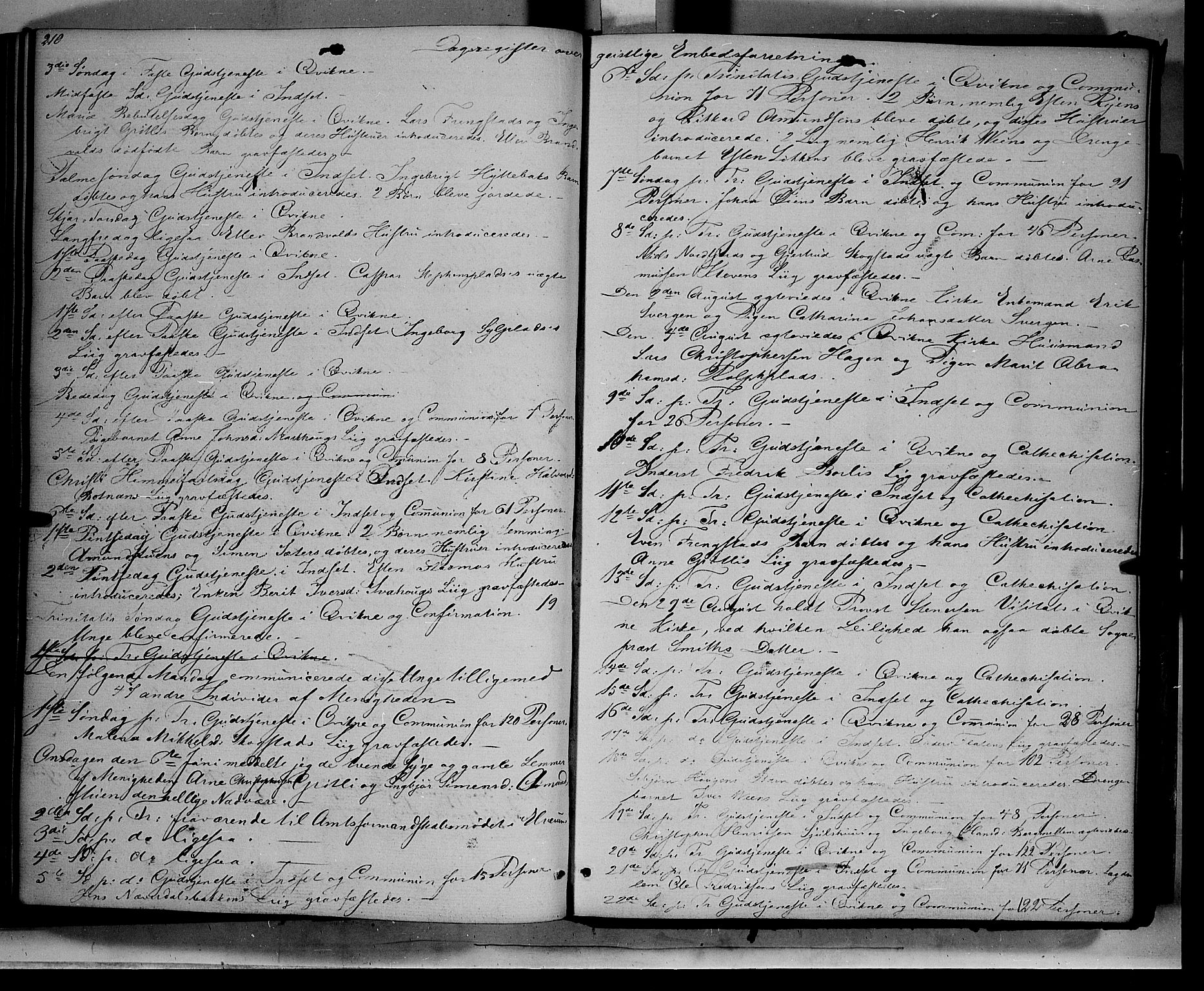 Kvikne prestekontor, AV/SAH-PREST-064/H/Ha/Haa/L0005: Parish register (official) no. 5, 1841-1862, p. 210