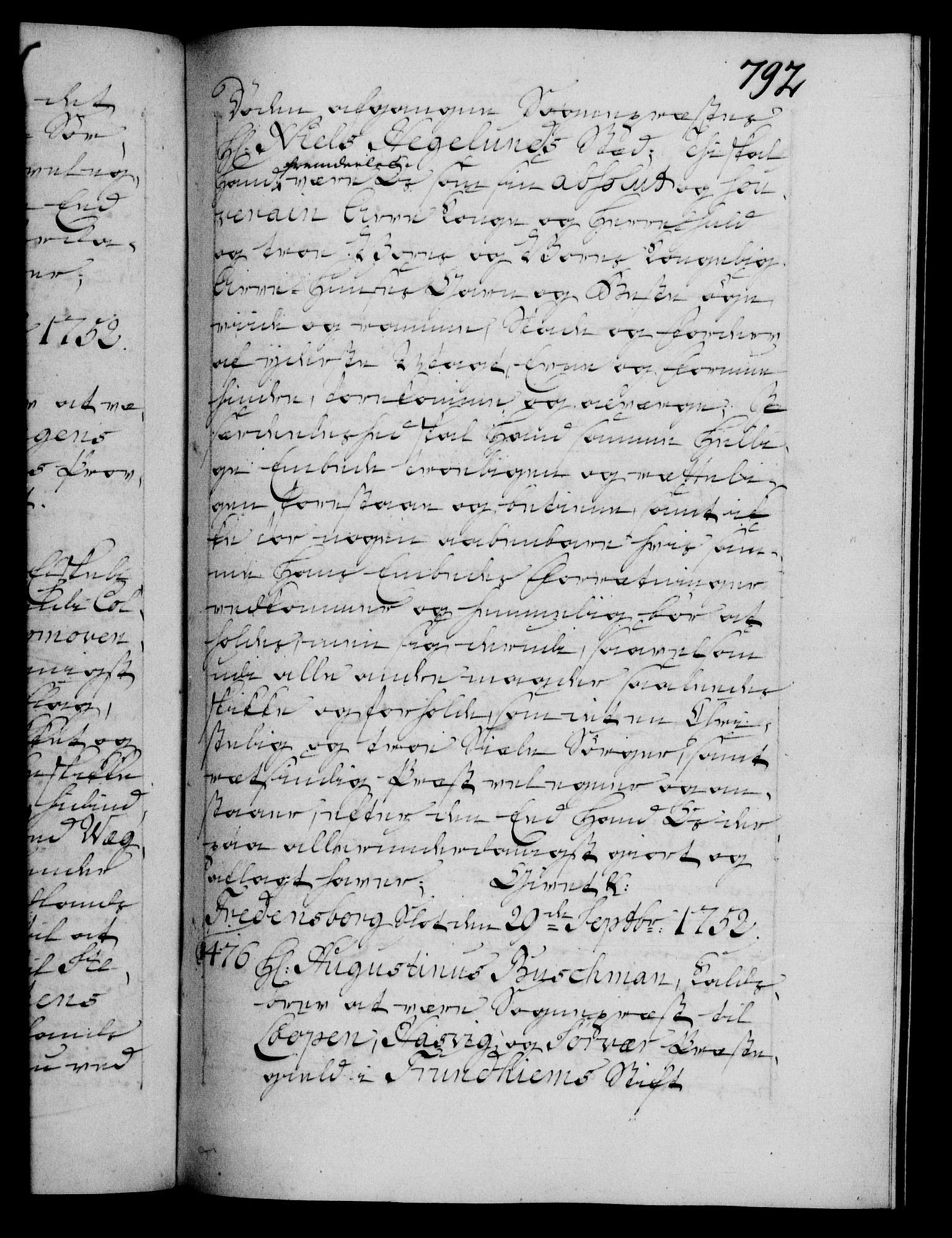 Danske Kanselli 1572-1799, RA/EA-3023/F/Fc/Fca/Fcaa/L0037: Norske registre, 1751-1752, p. 792a