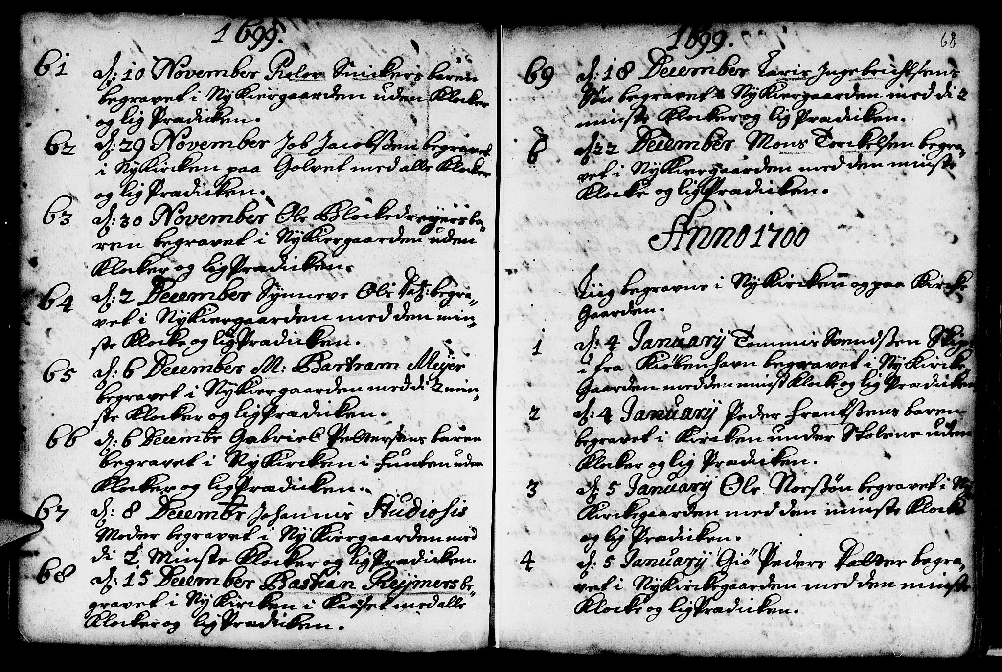Nykirken Sokneprestembete, SAB/A-77101/H/Haa/L0009: Parish register (official) no. A 9, 1689-1759, p. 68