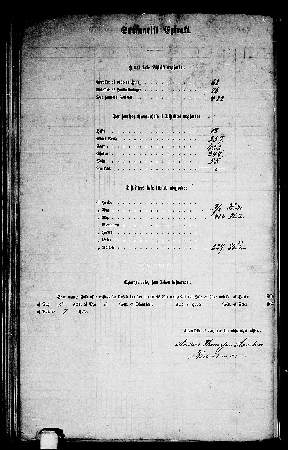 RA, 1865 census for Årdal, 1865, p. 84