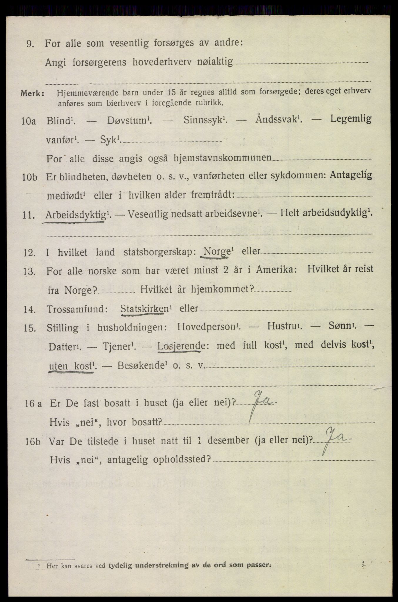 SAH, 1920 census for Gran, 1920, p. 10713