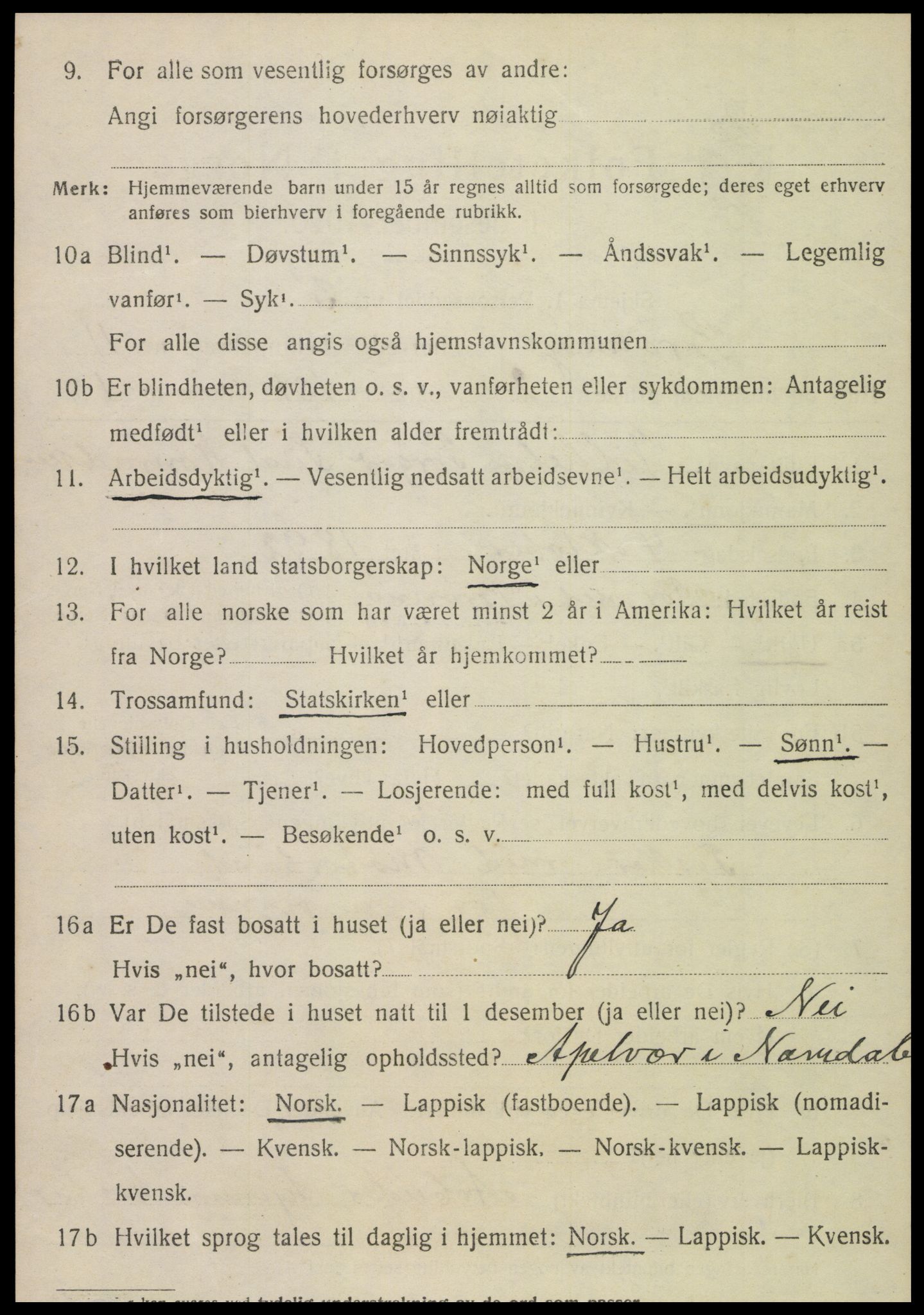 SAT, 1920 census for Brønnøy, 1920, p. 8159