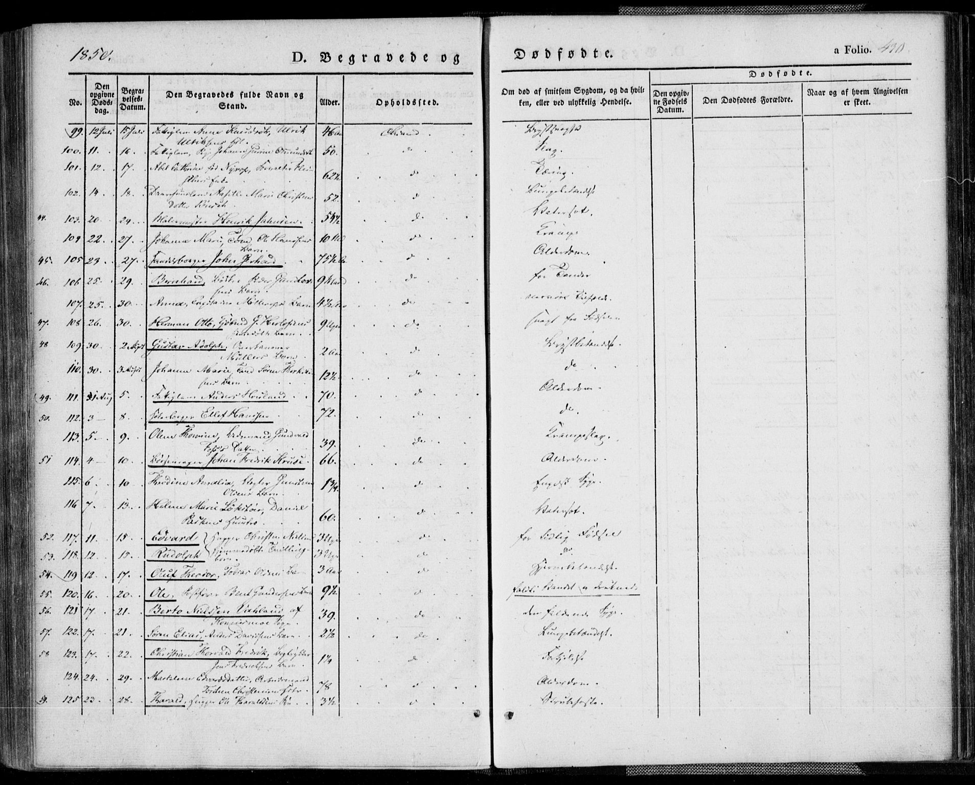 Kristiansand domprosti, AV/SAK-1112-0006/F/Fa/L0013: Parish register (official) no. A 13, 1842-1851, p. 430