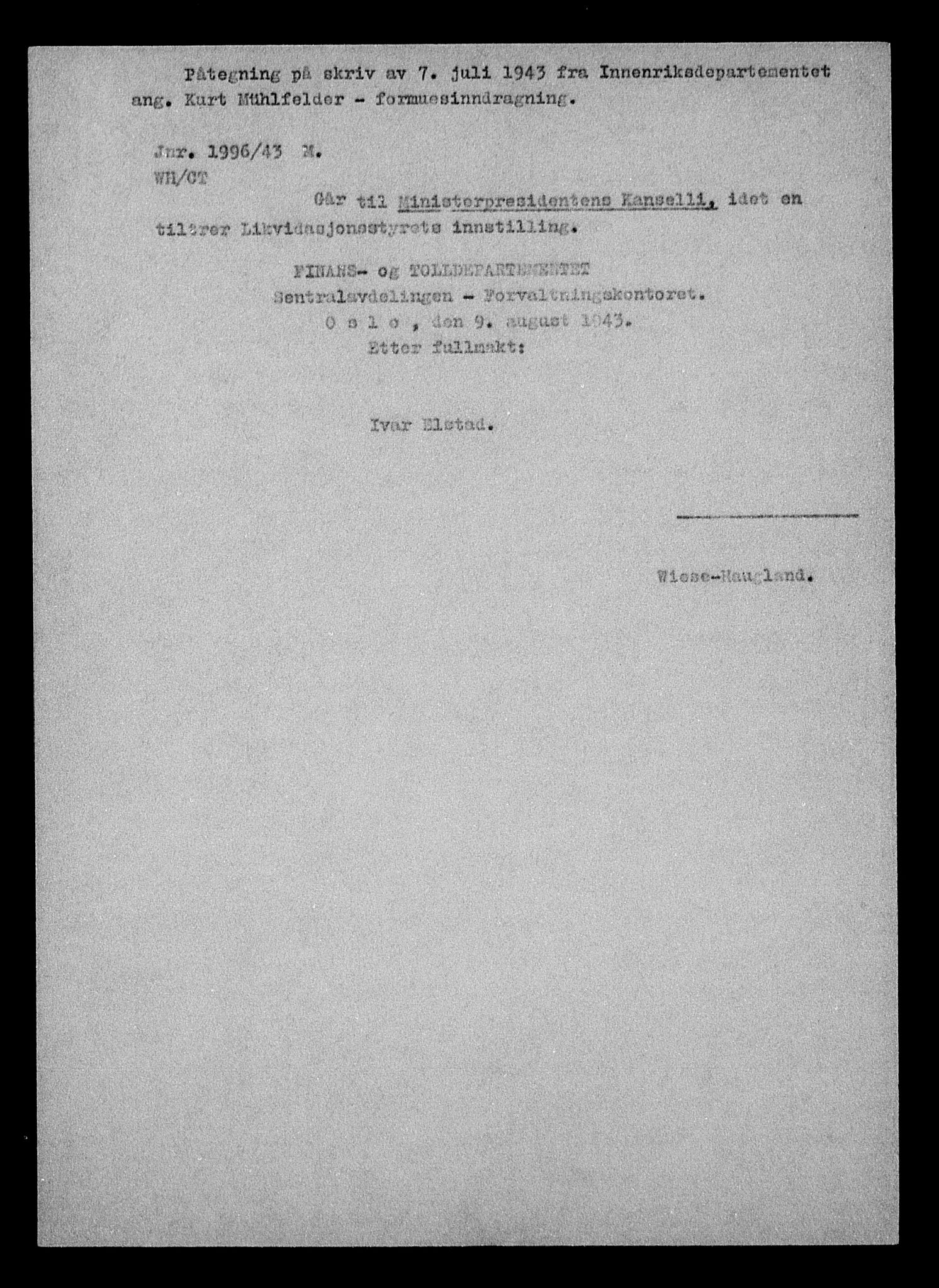 Justisdepartementet, Tilbakeføringskontoret for inndratte formuer, AV/RA-S-1564/H/Hc/Hcc/L0966: --, 1945-1947, p. 410