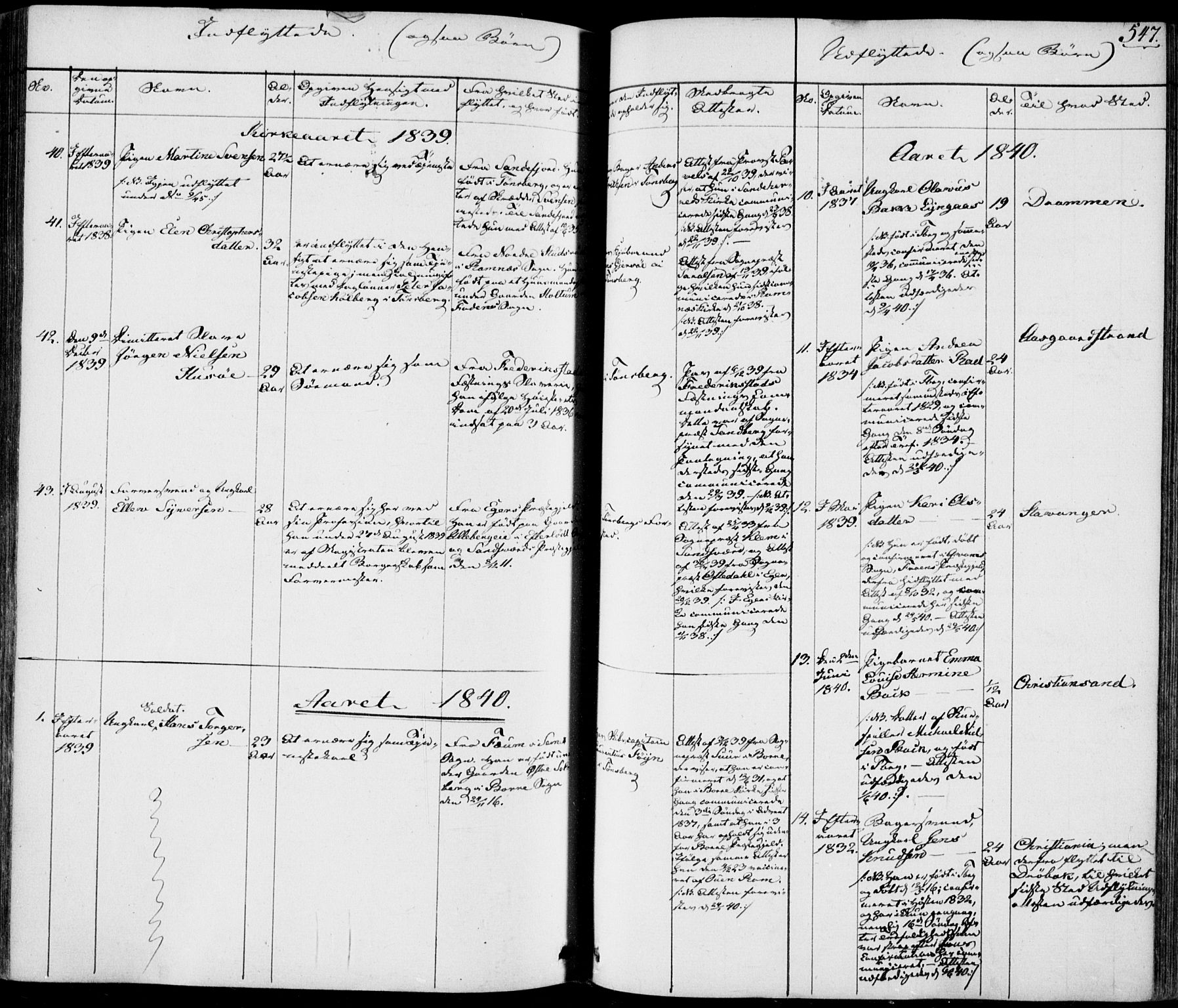 Tønsberg kirkebøker, AV/SAKO-A-330/F/Fa/L0006: Parish register (official) no. I 6, 1836-1844, p. 547