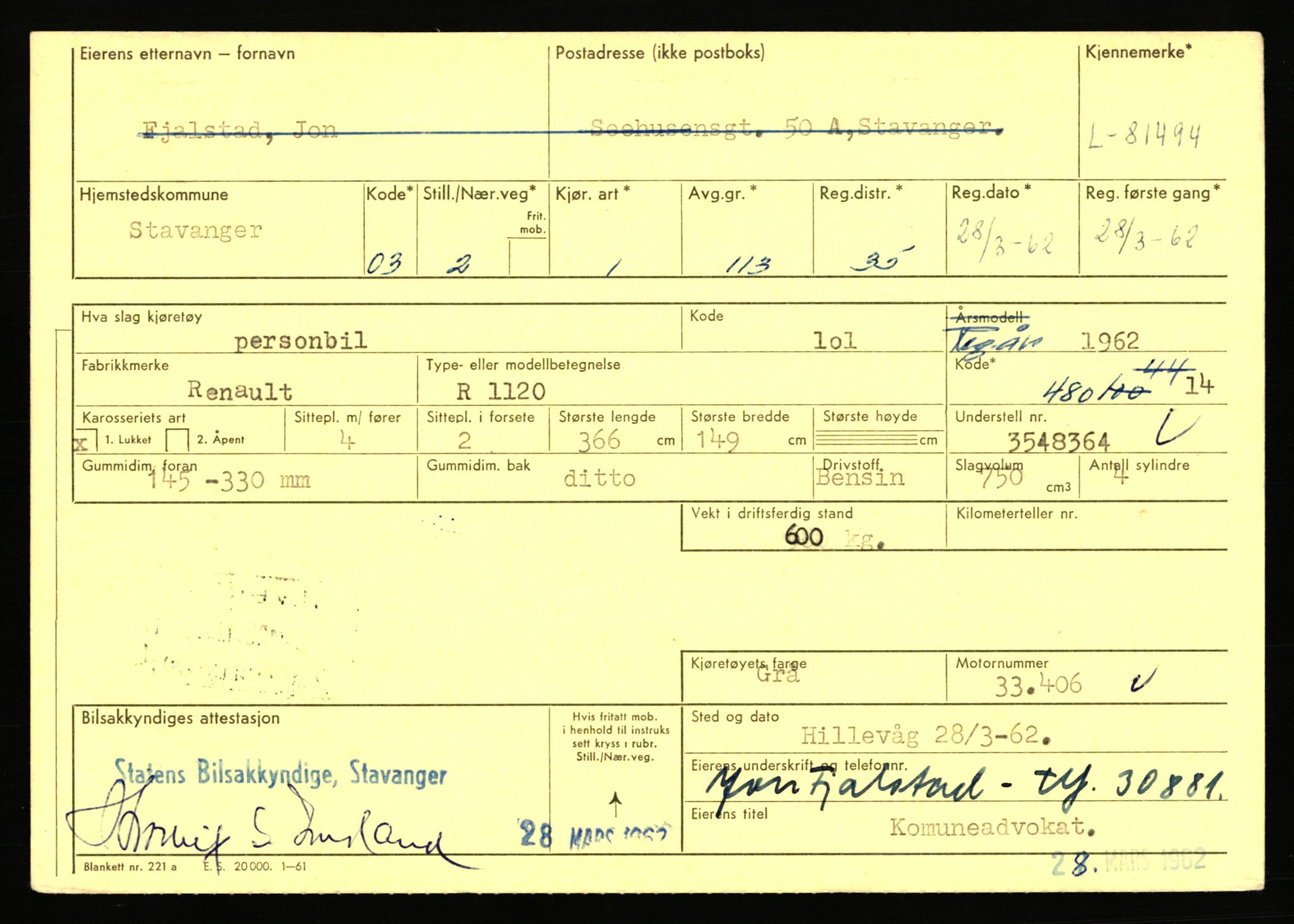 Stavanger trafikkstasjon, AV/SAST-A-101942/0/F/L0071: L-80500 - L-82199, 1930-1971, p. 1713