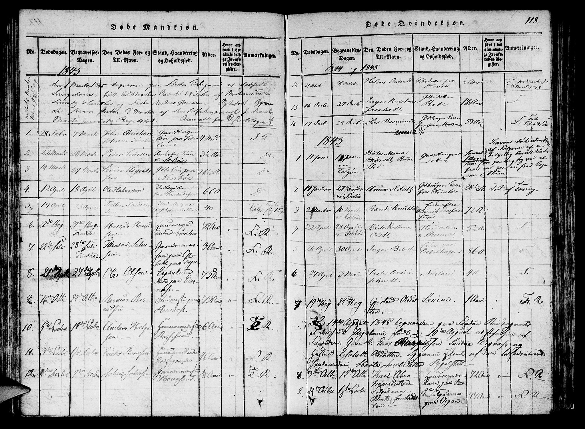 Finnøy sokneprestkontor, SAST/A-101825/H/Ha/Haa/L0006: Parish register (official) no. A 6, 1816-1846, p. 118